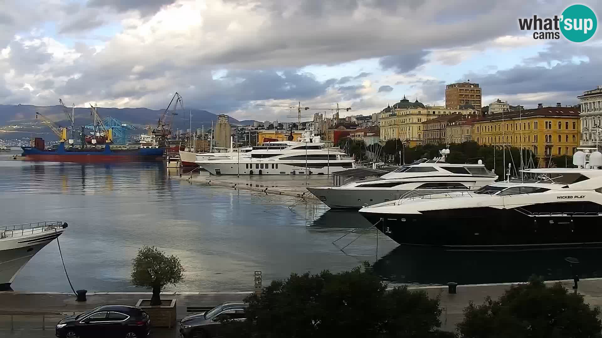 Die Riva und Marina in Rijeka – Live Webcam Kroatien