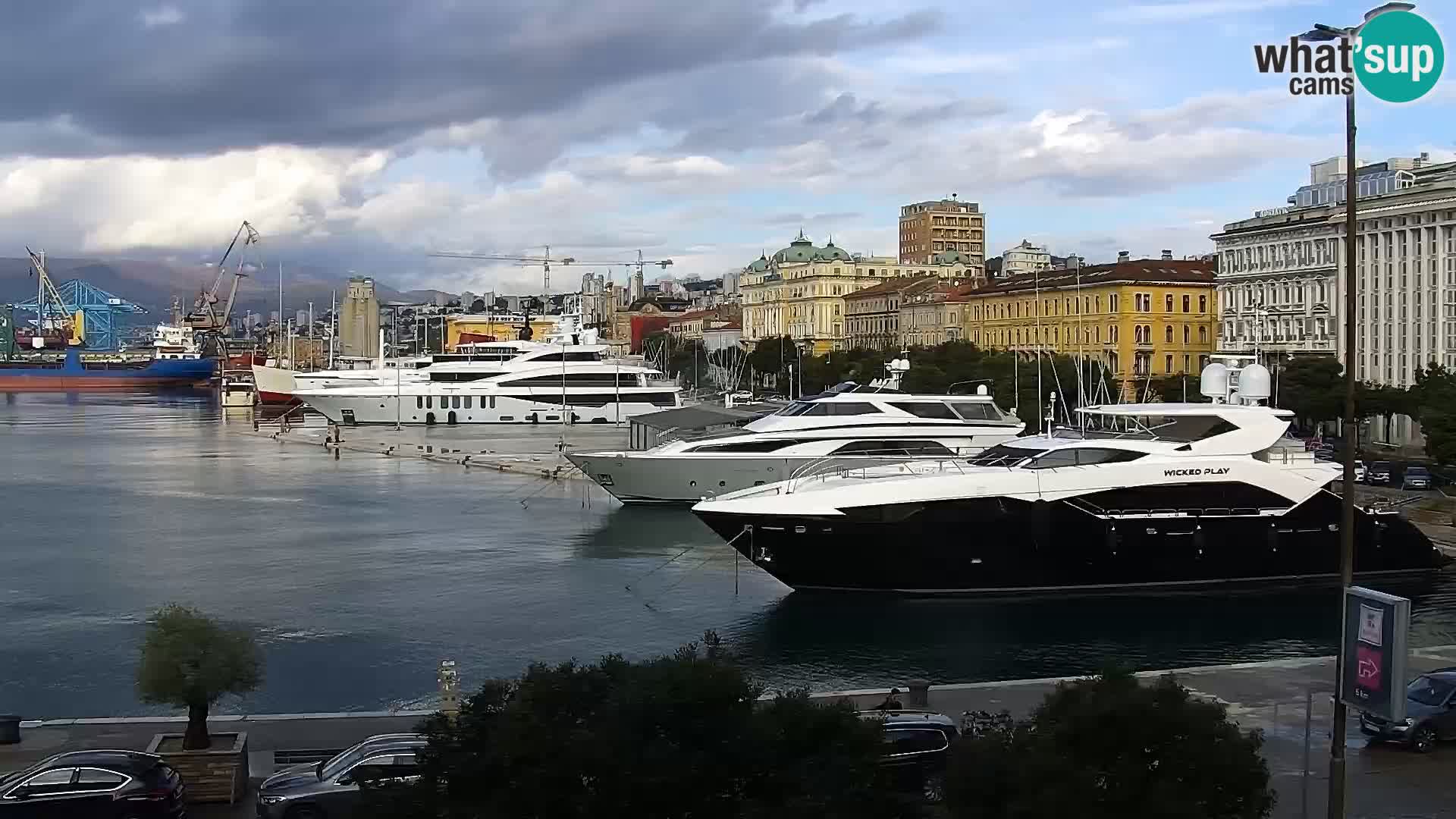 The Riva and Marina in Rijeka  – Live Webcam Croatia