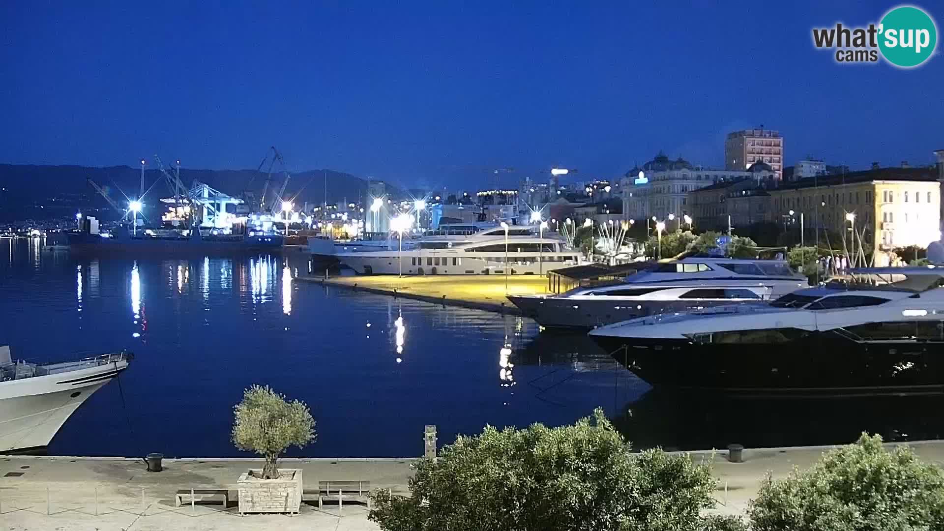 La Riva et Marina à Rijeka – Live Webcam Croatie