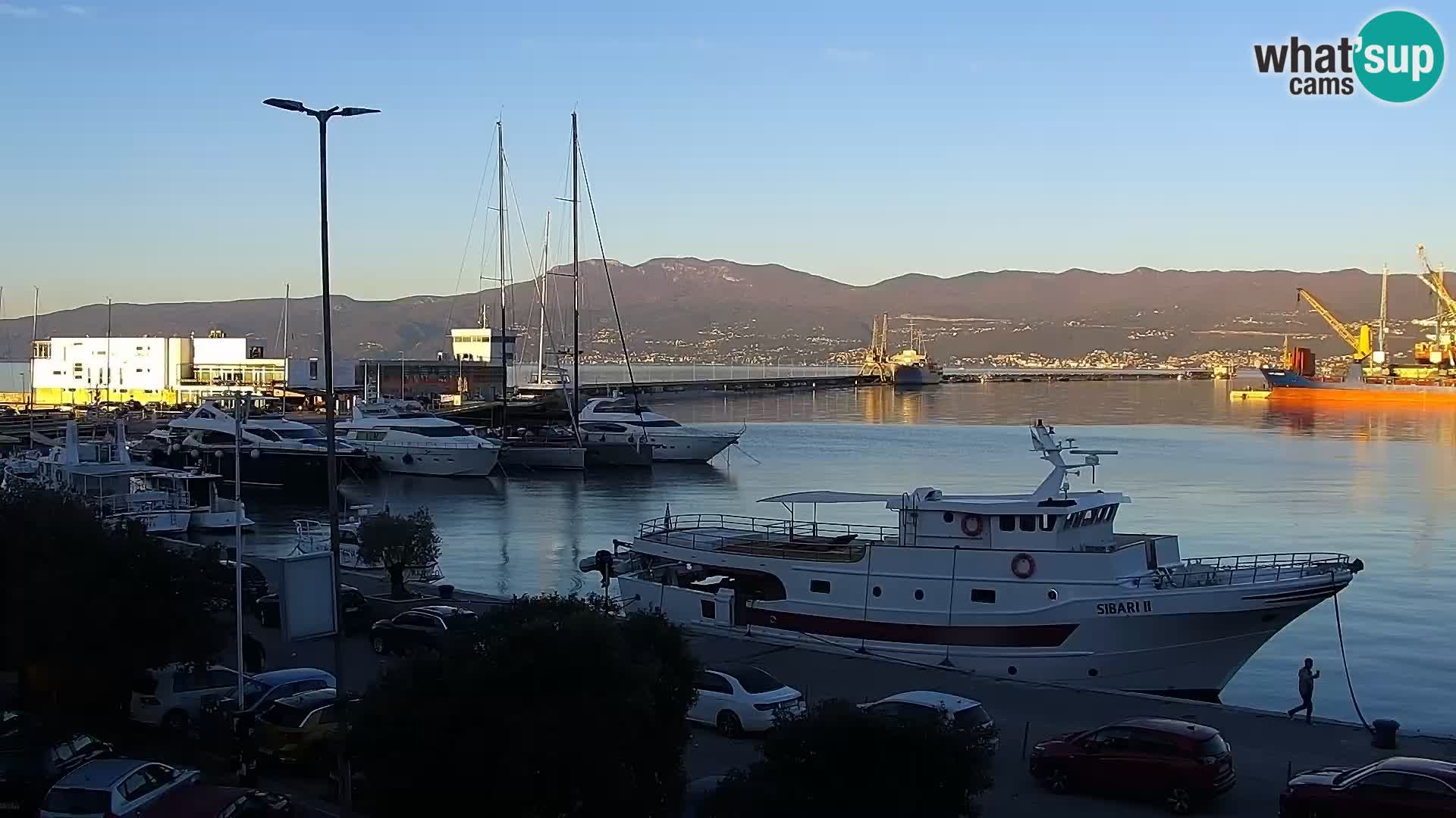 The Riva and Marina in Rijeka  – Live Webcam Croatia