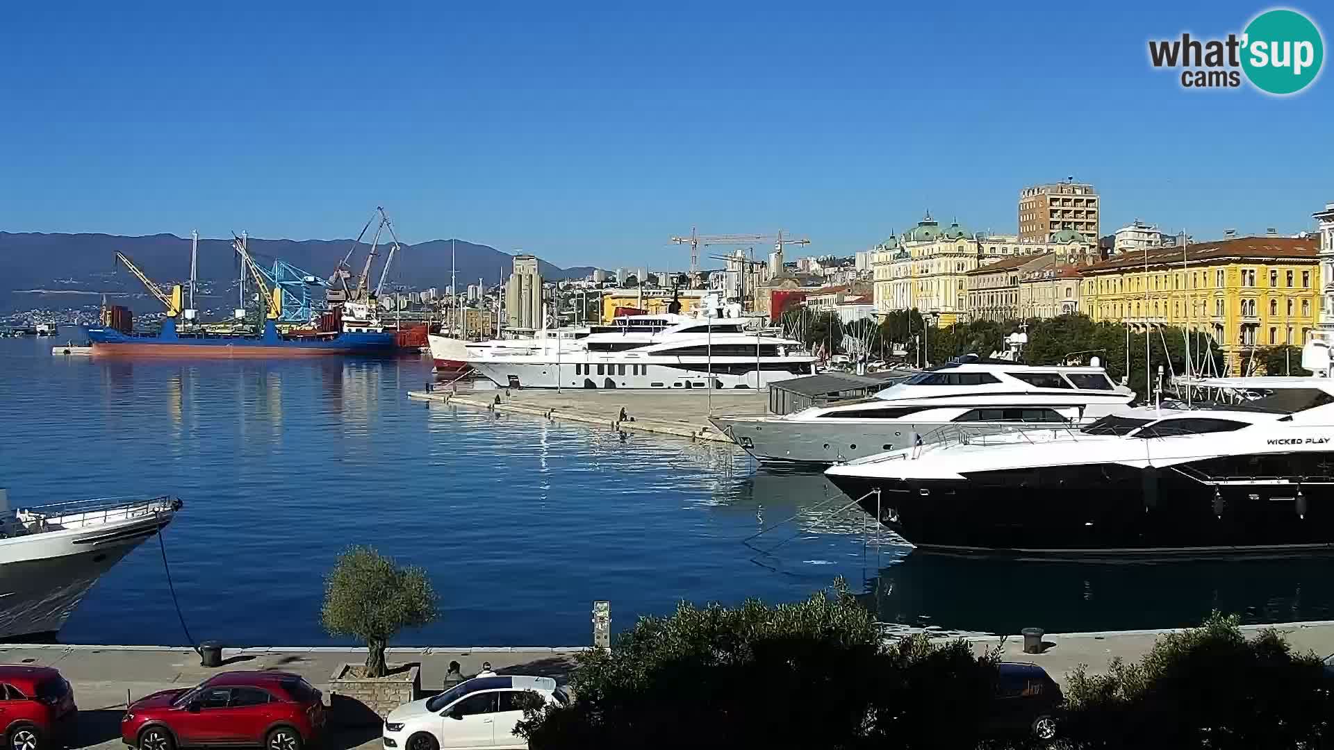 La Riva y Marina en Rijeka – Webcam en vivo Croacia