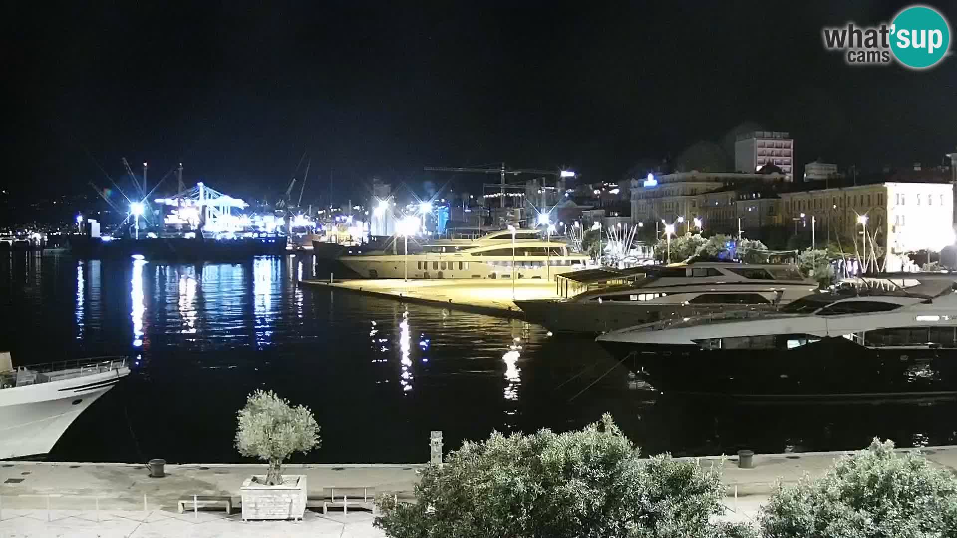 La Riva et Marina à Rijeka – Live Webcam Croatie