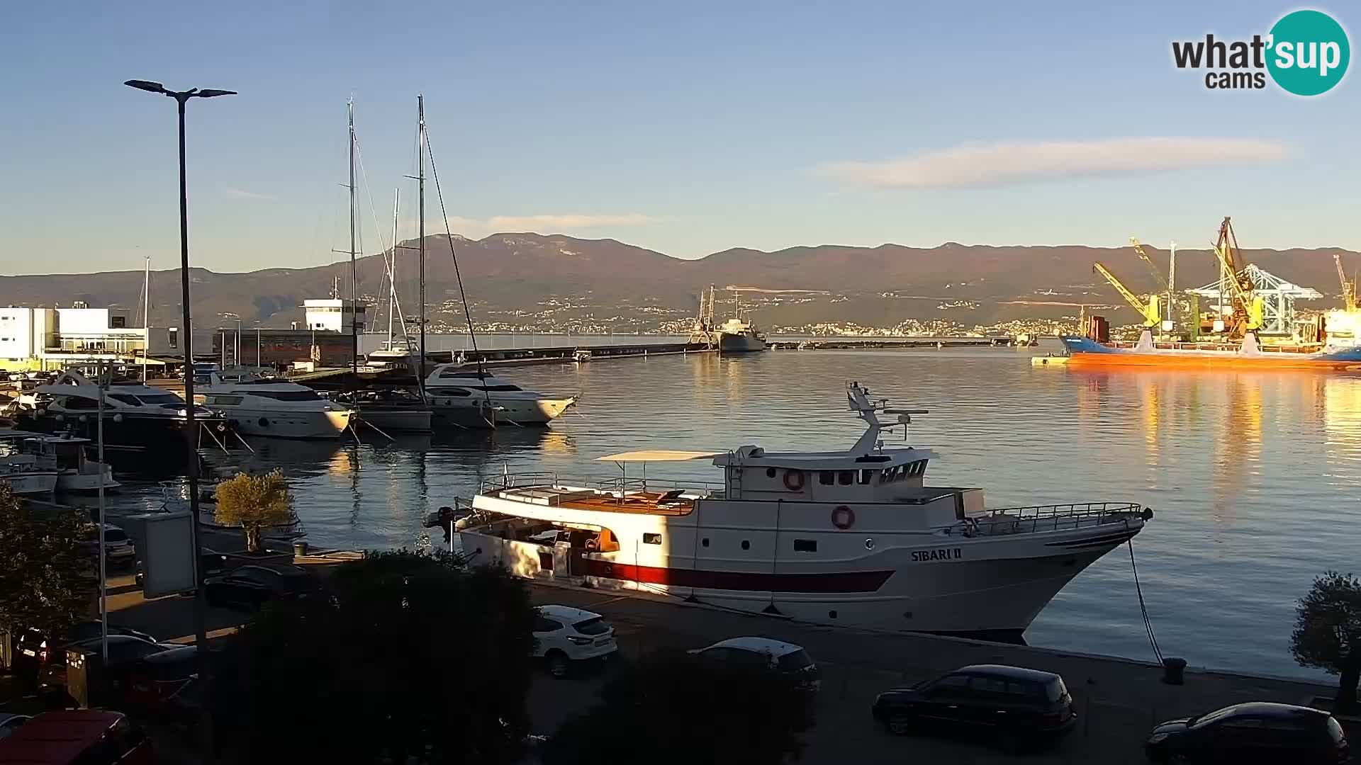 La Riva et Marina à Rijeka – Live Webcam Croatie