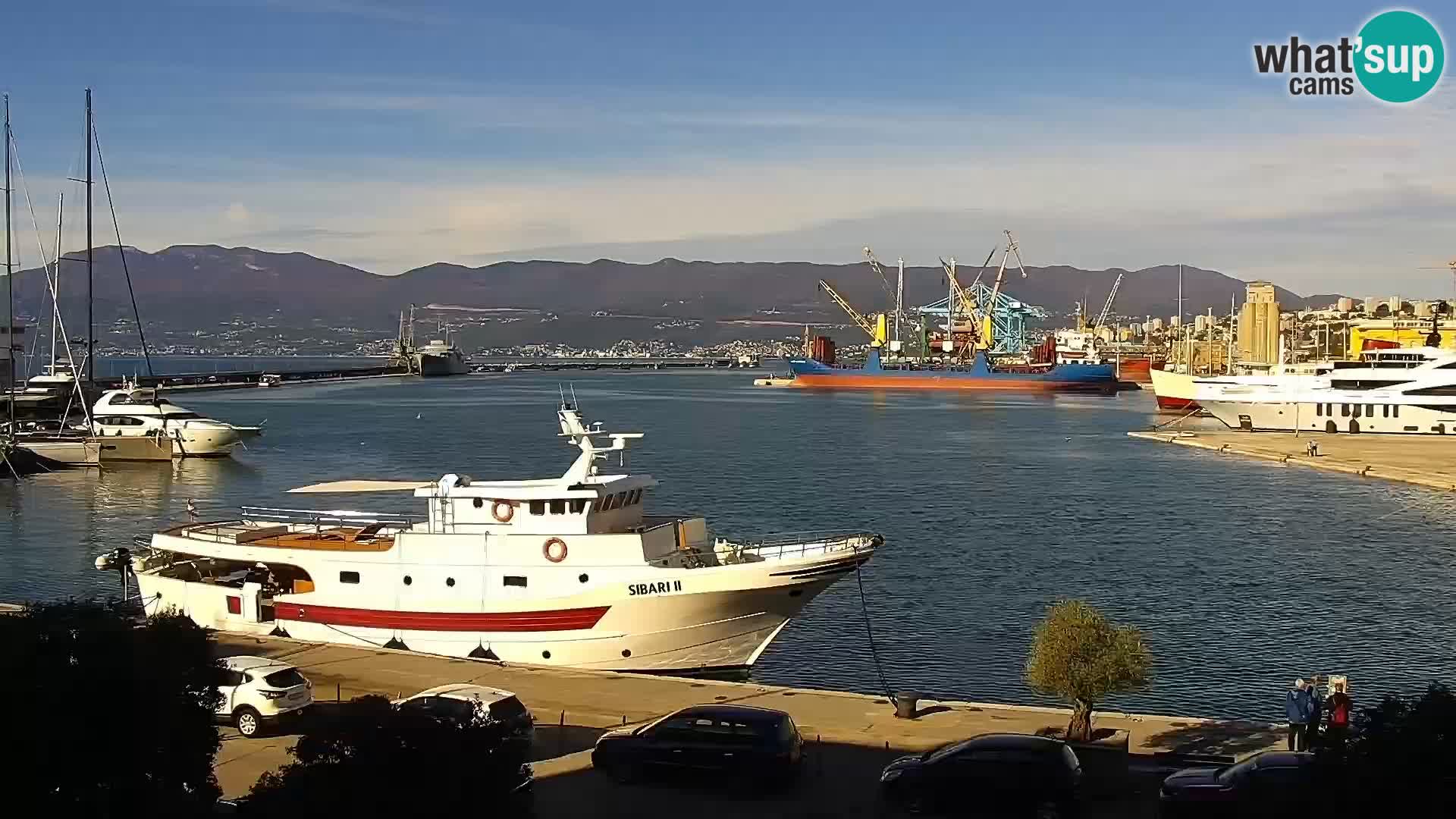 Die Riva und Marina in Rijeka – Live Webcam Kroatien