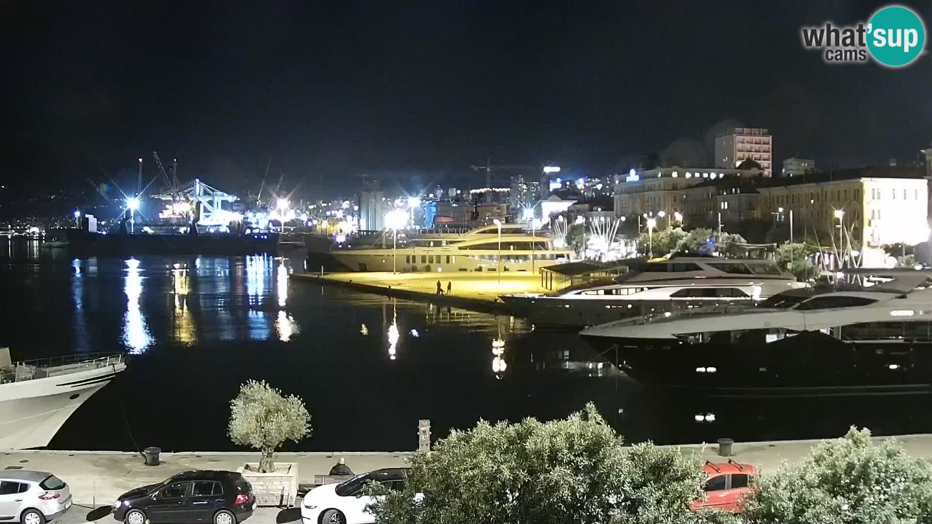 The Riva and Marina in Rijeka  – Live Webcam Croatia