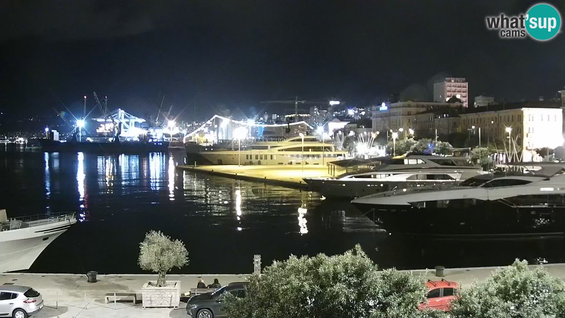 The Riva and Marina in Rijeka  – Live Webcam Croatia