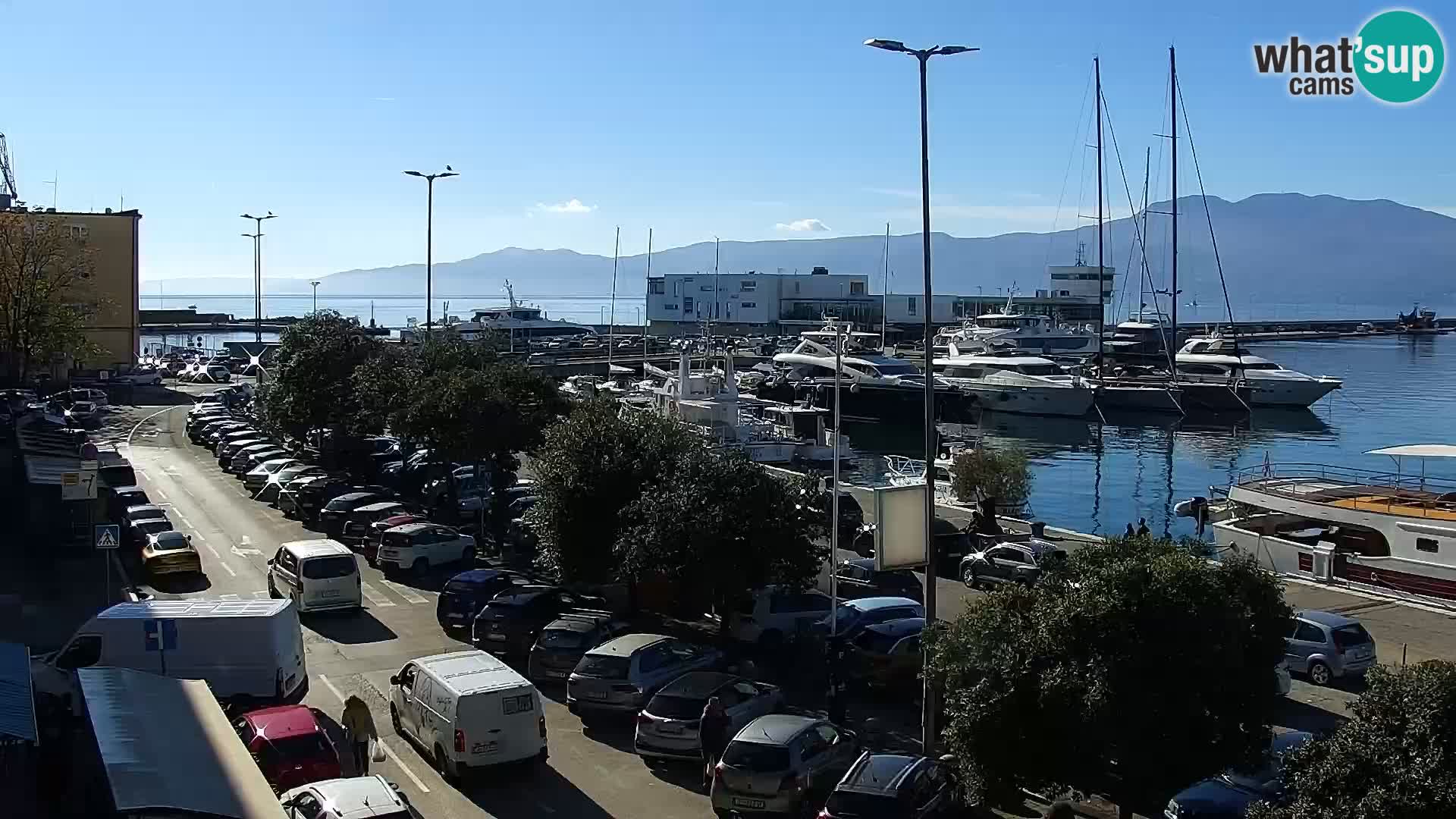 The Riva and Marina in Rijeka  – Live Webcam Croatia