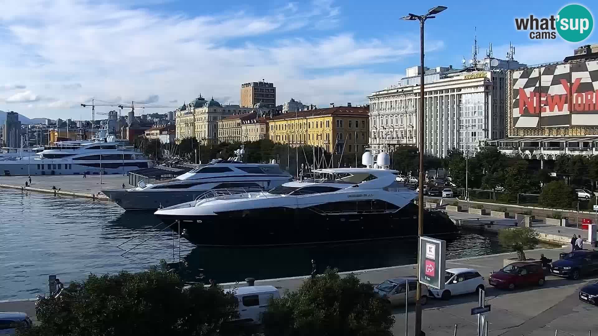 The Riva and Marina in Rijeka  – Live Webcam Croatia