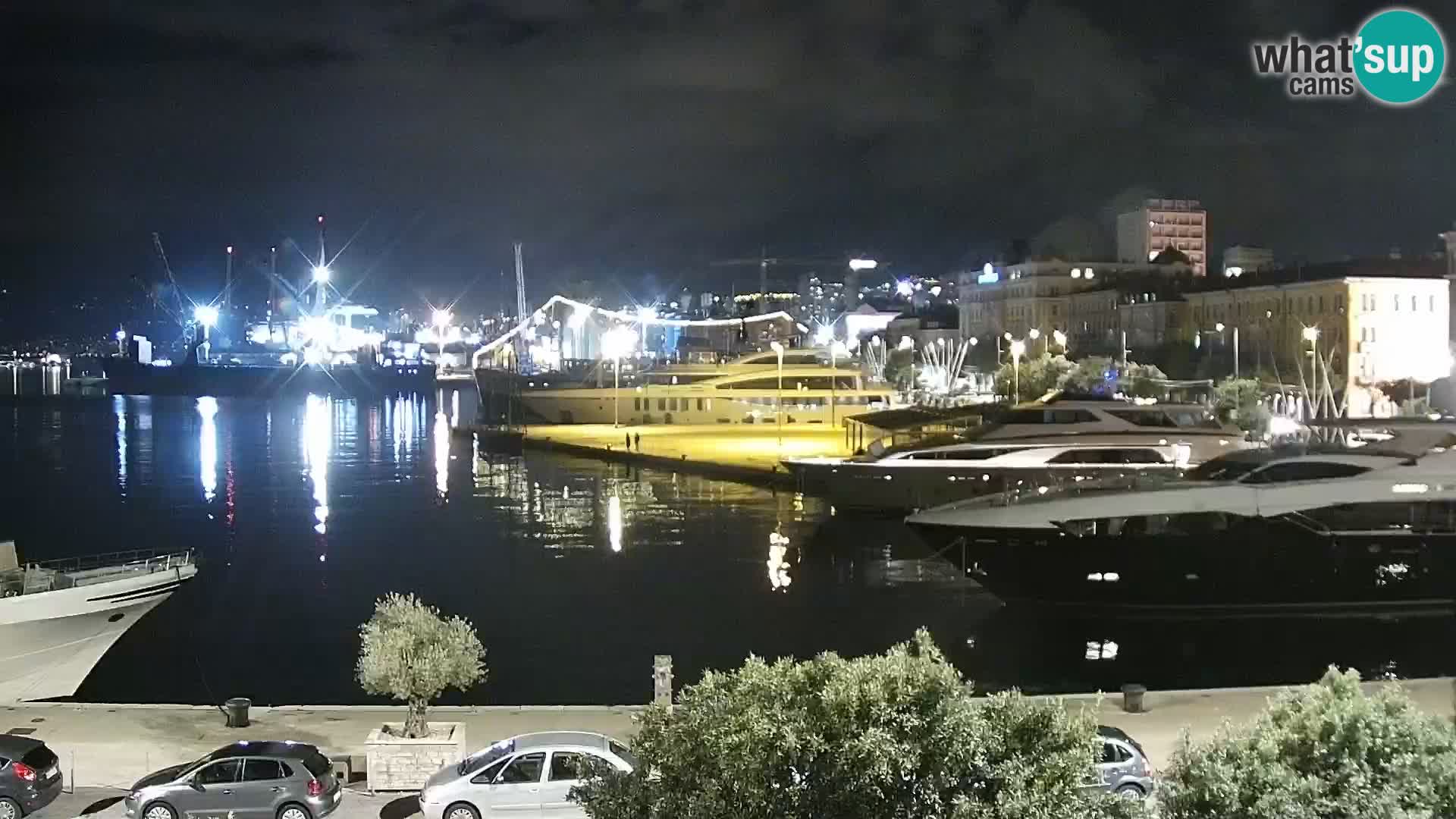 La Riva y Marina en Rijeka – Webcam en vivo Croacia
