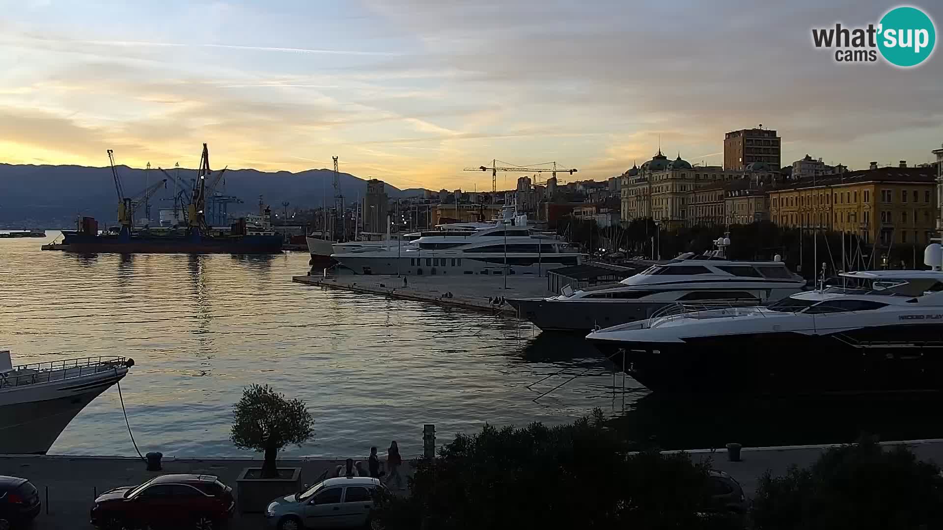 The Riva and Marina in Rijeka  – Live Webcam Croatia