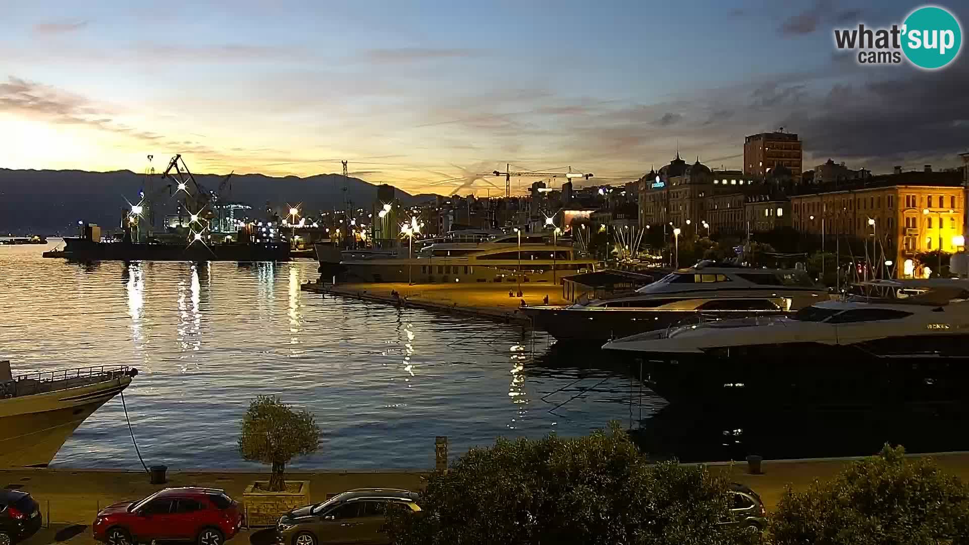 La Riva et Marina à Rijeka – Live Webcam Croatie