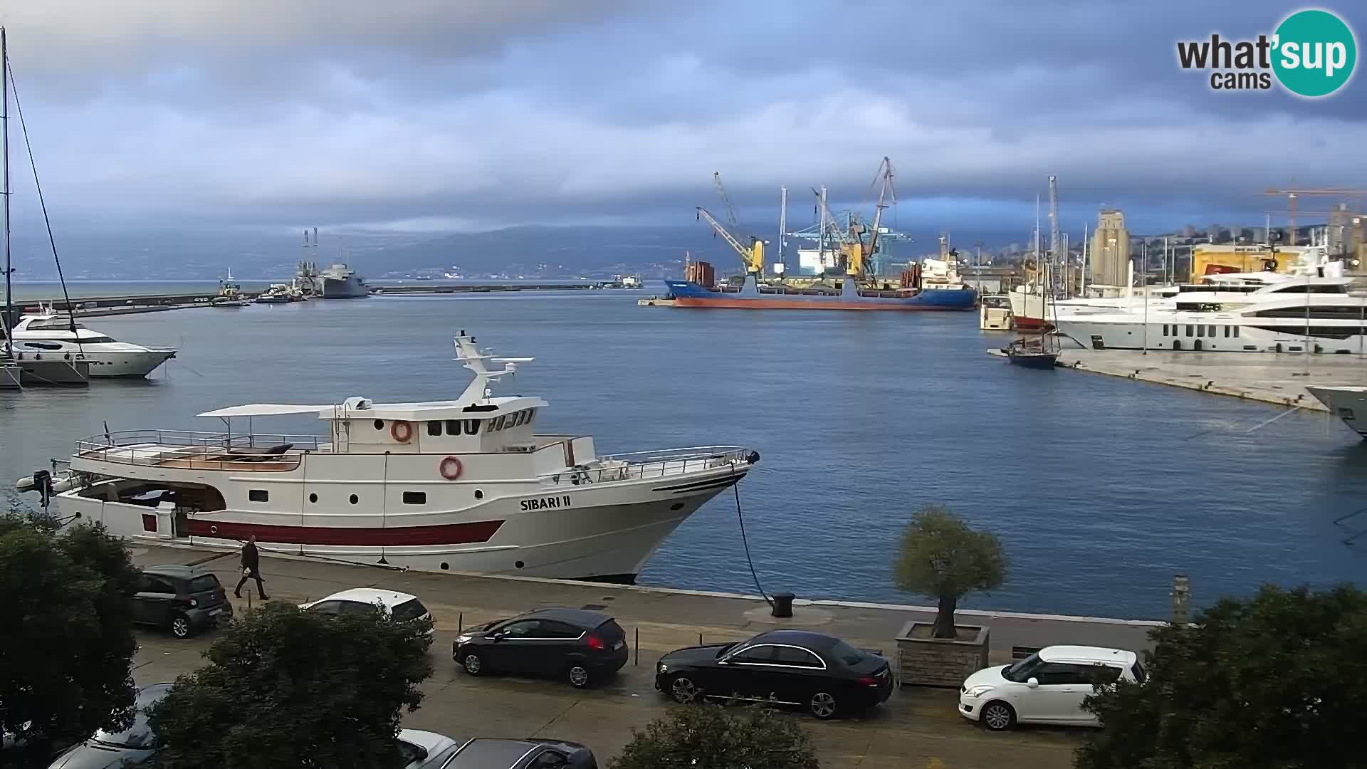 La Riva et Marina à Rijeka – Live Webcam Croatie