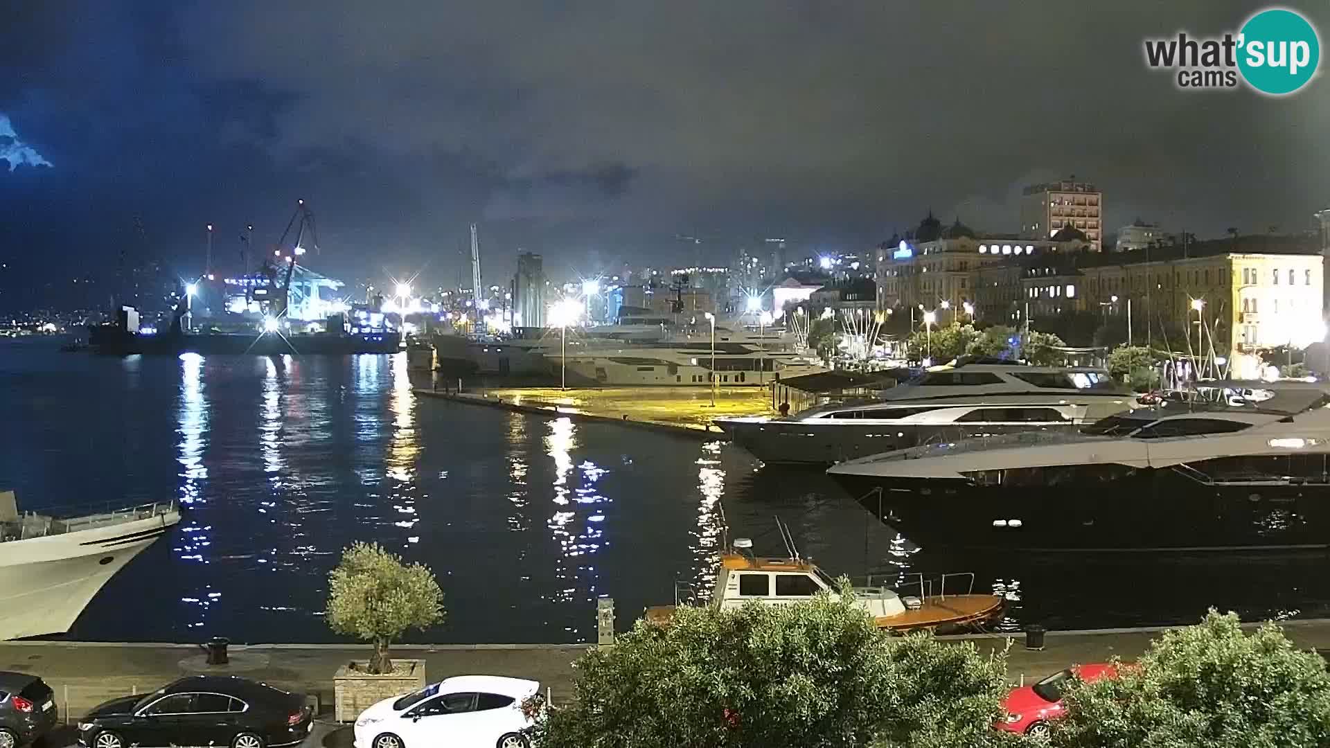 La Riva et Marina à Rijeka – Live Webcam Croatie