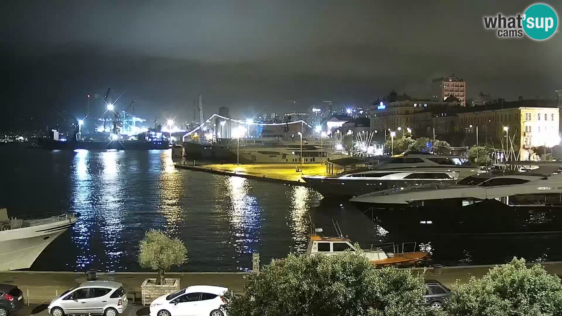 The Riva and Marina in Rijeka  – Live Webcam Croatia