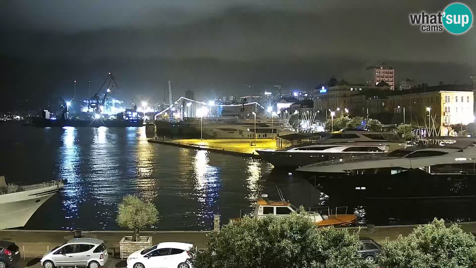 The Riva and Marina in Rijeka  – Live Webcam Croatia