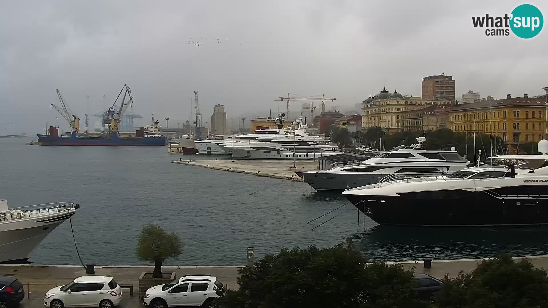 The Riva and Marina in Rijeka  – Live Webcam Croatia