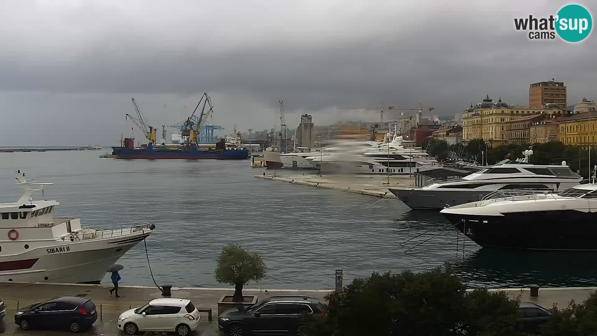 The Riva and Marina in Rijeka  – Live Webcam Croatia