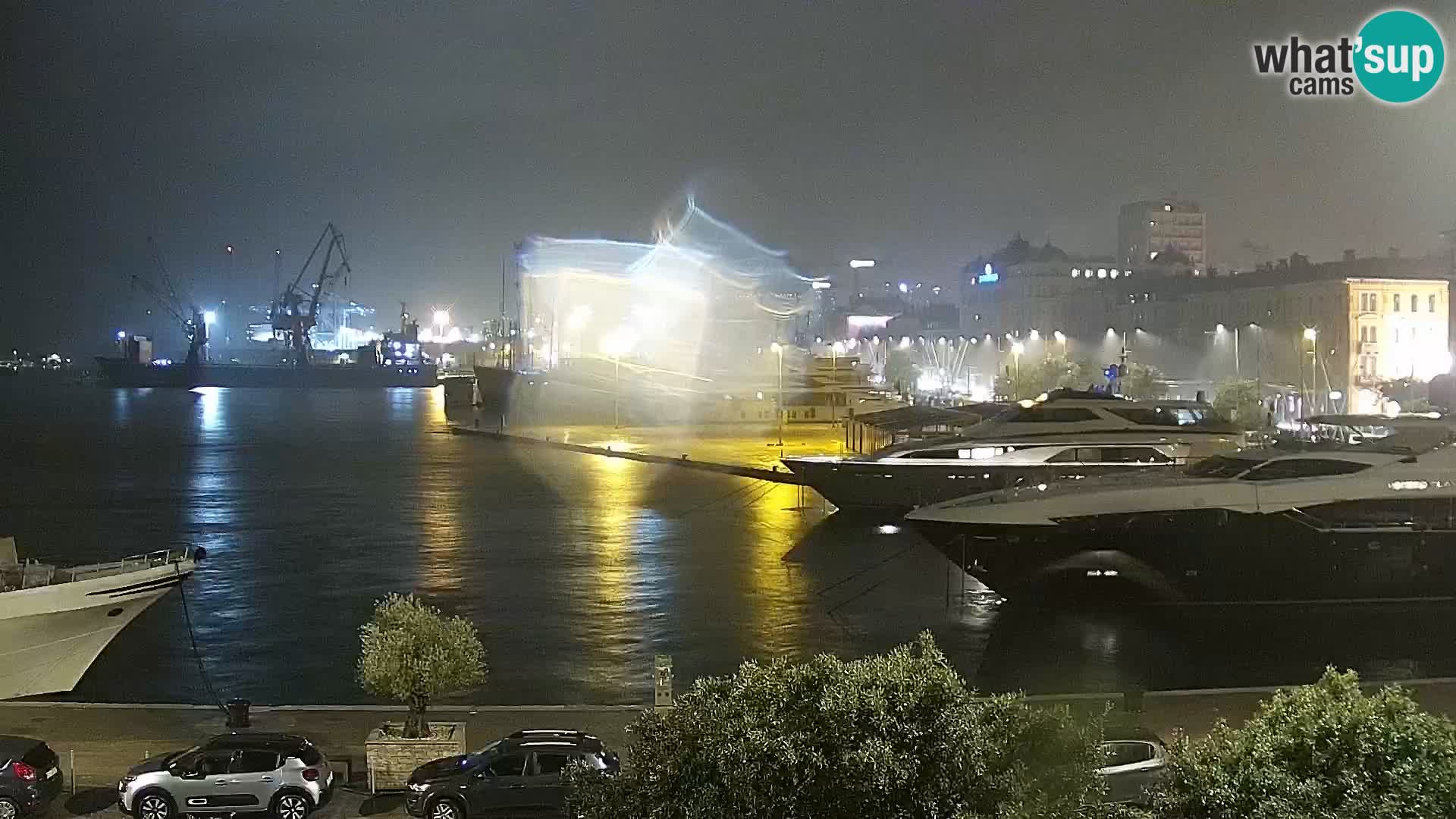 The Riva and Marina in Rijeka  – Live Webcam Croatia