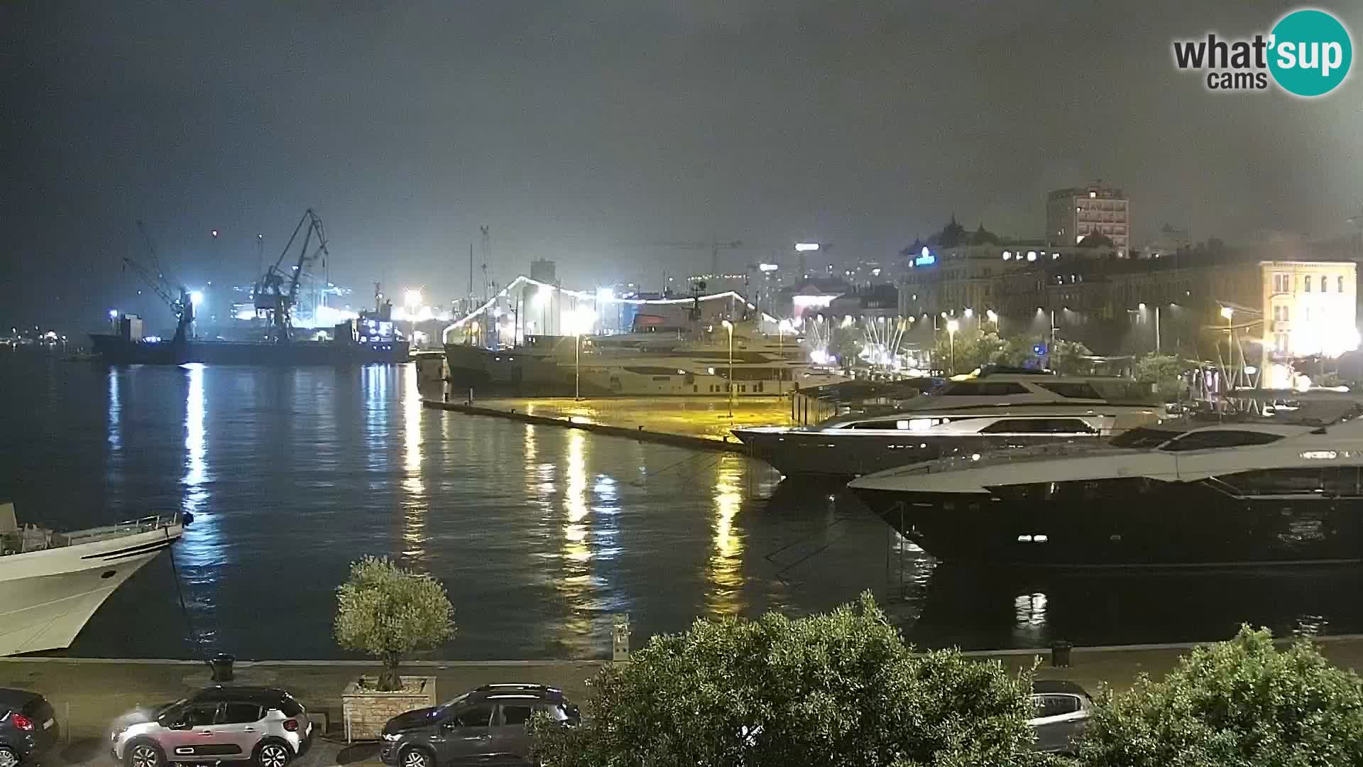 The Riva and Marina in Rijeka  – Live Webcam Croatia