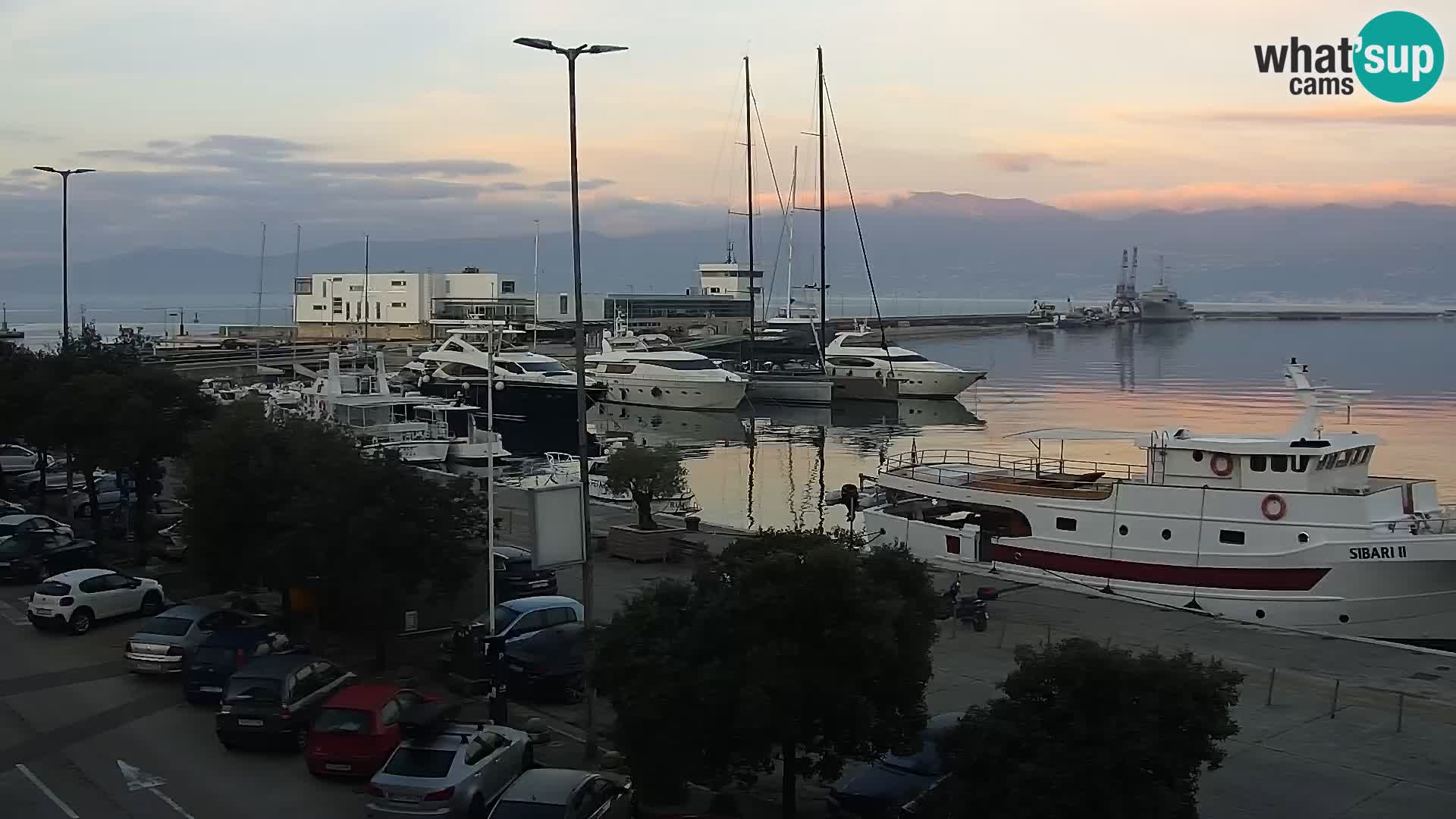 Die Riva und Marina in Rijeka – Live Webcam Kroatien