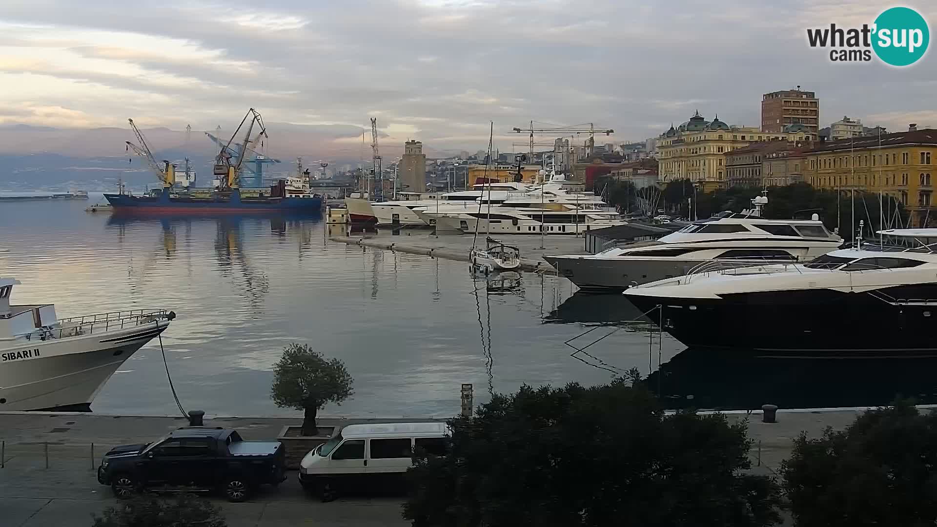 La Riva e la Marina a Rijeka (Fiume) – Live Webcam Croazia