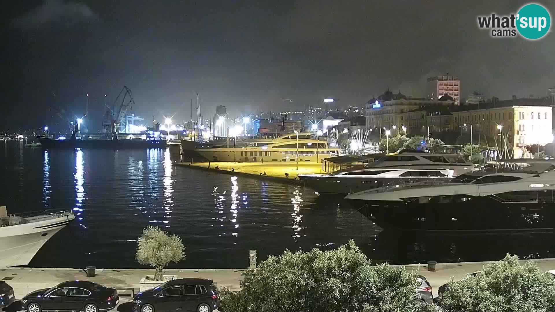 The Riva and Marina in Rijeka  – Live Webcam Croatia