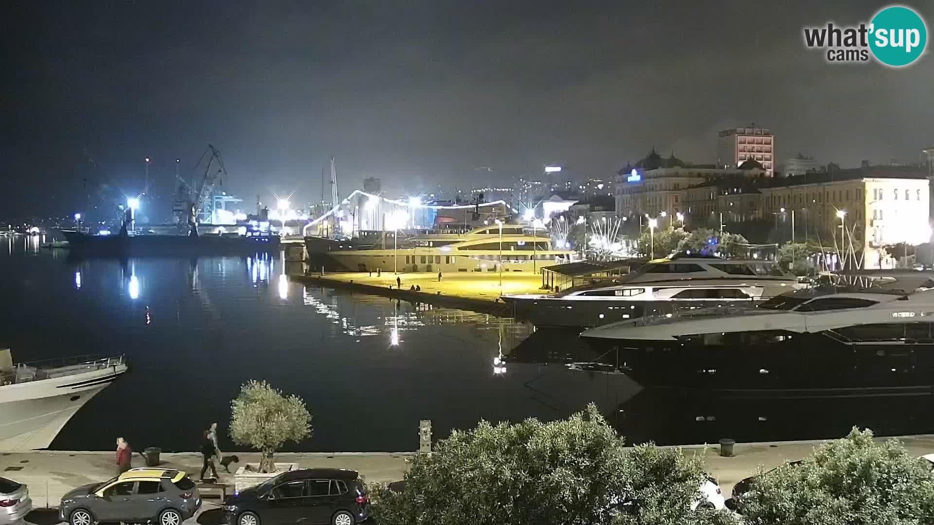 Die Riva und Marina in Rijeka – Live Webcam Kroatien