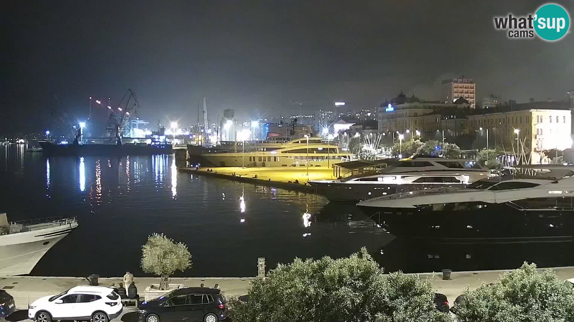 The Riva and Marina in Rijeka  – Live Webcam Croatia