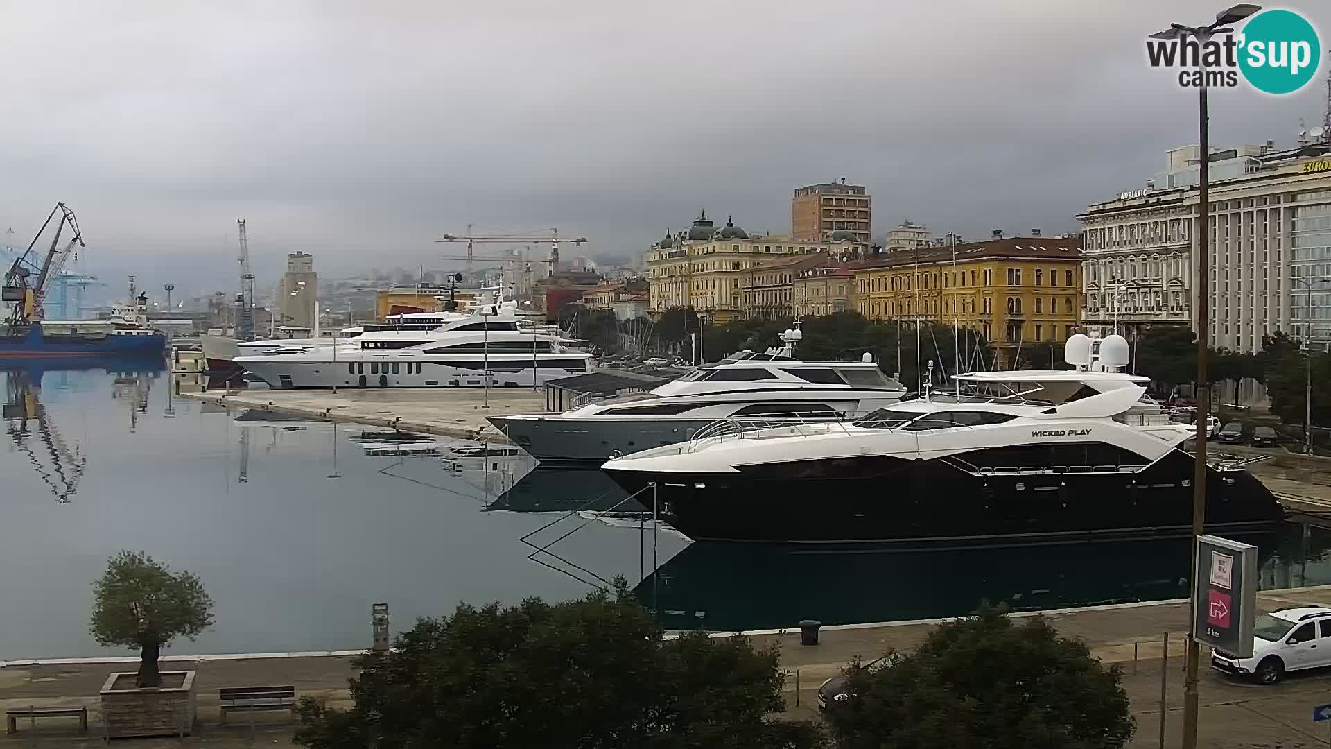 The Riva and Marina in Rijeka  – Live Webcam Croatia