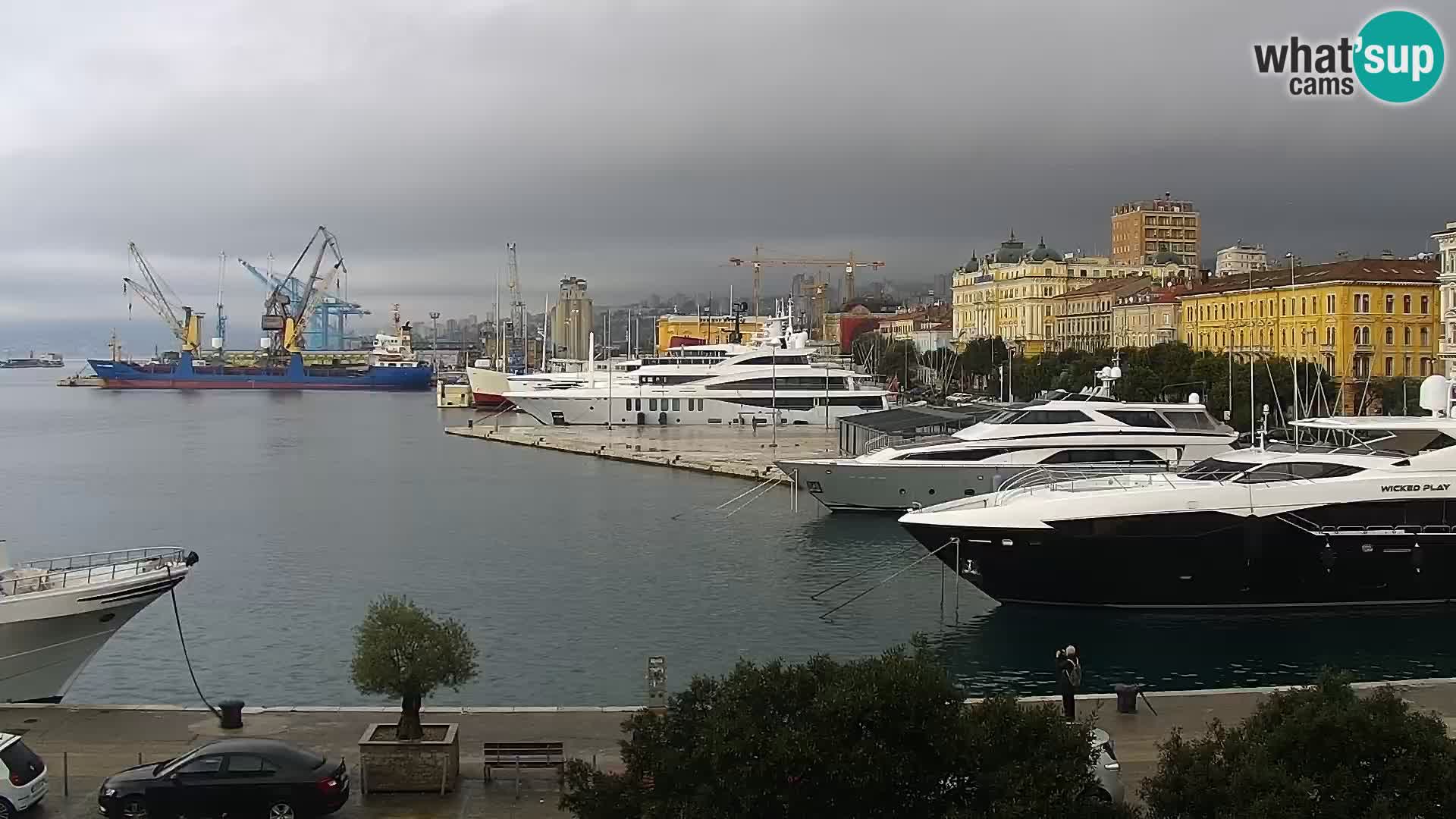 The Riva and Marina in Rijeka  – Live Webcam Croatia