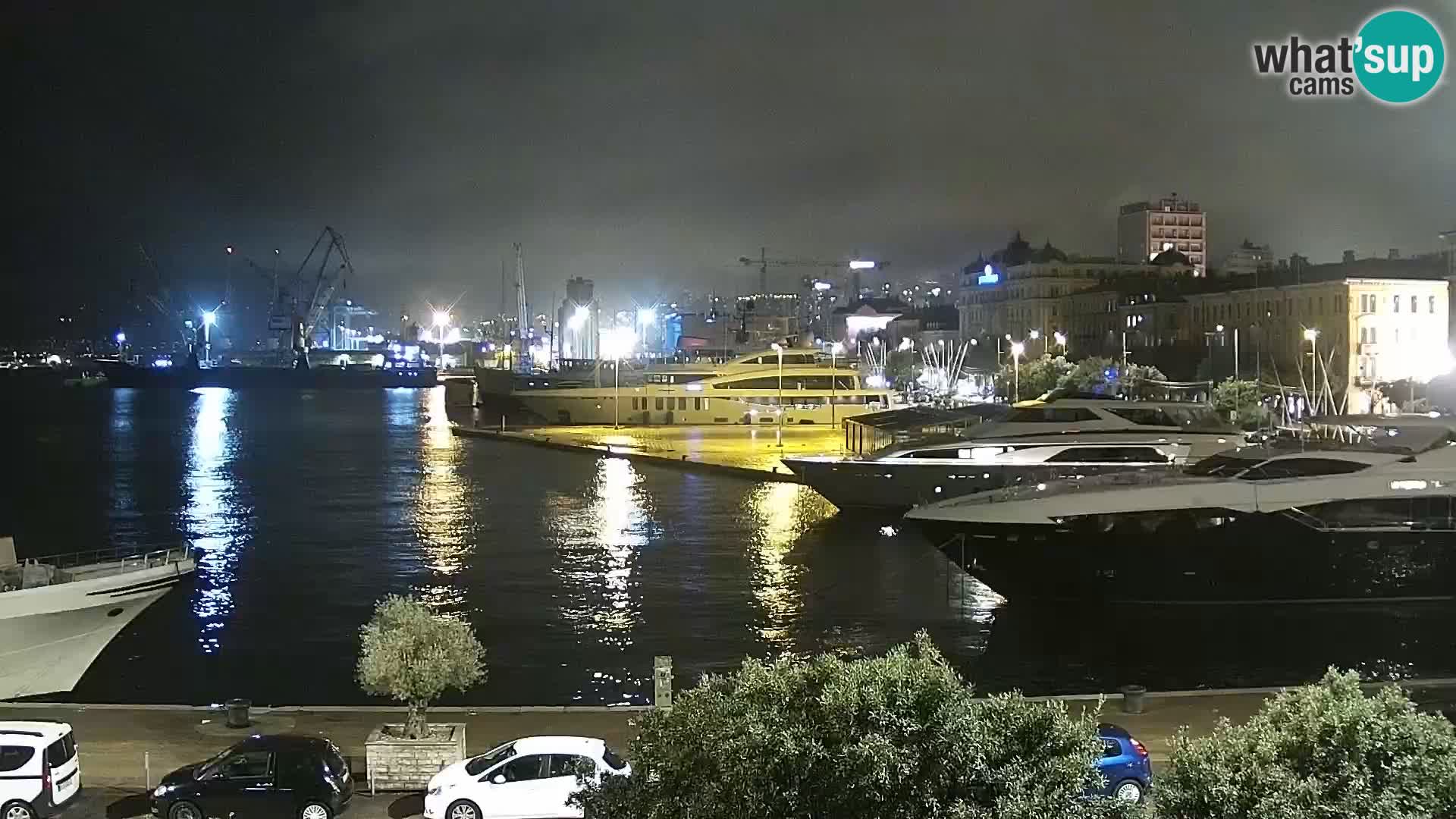 Die Riva und Marina in Rijeka – Live Webcam Kroatien