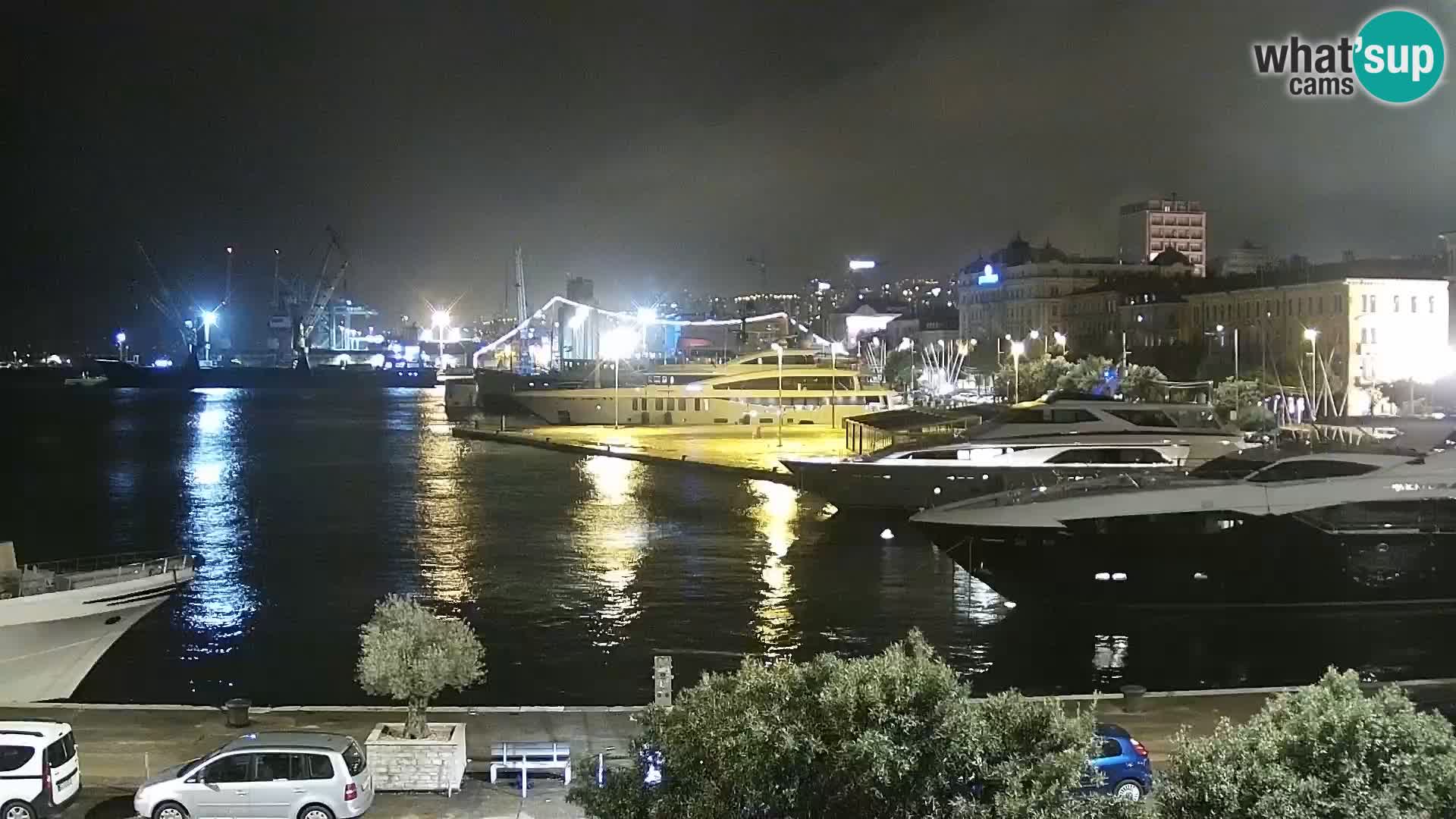 Die Riva und Marina in Rijeka – Live Webcam Kroatien