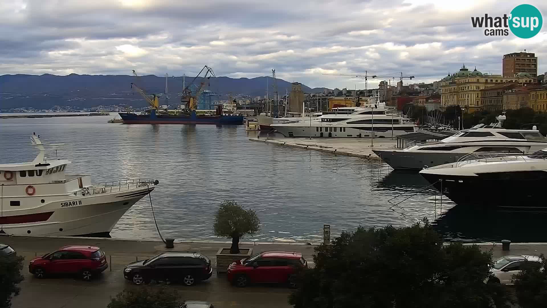 La Riva et Marina à Rijeka – Live Webcam Croatie