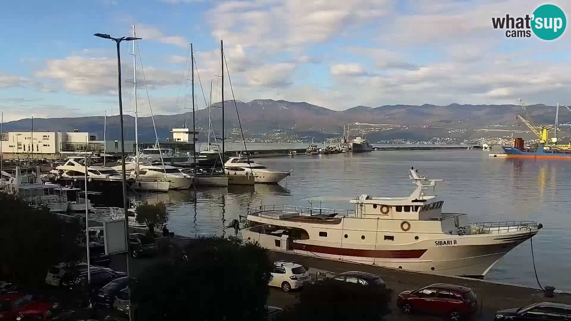 La Riva y Marina en Rijeka – Webcam en vivo Croacia