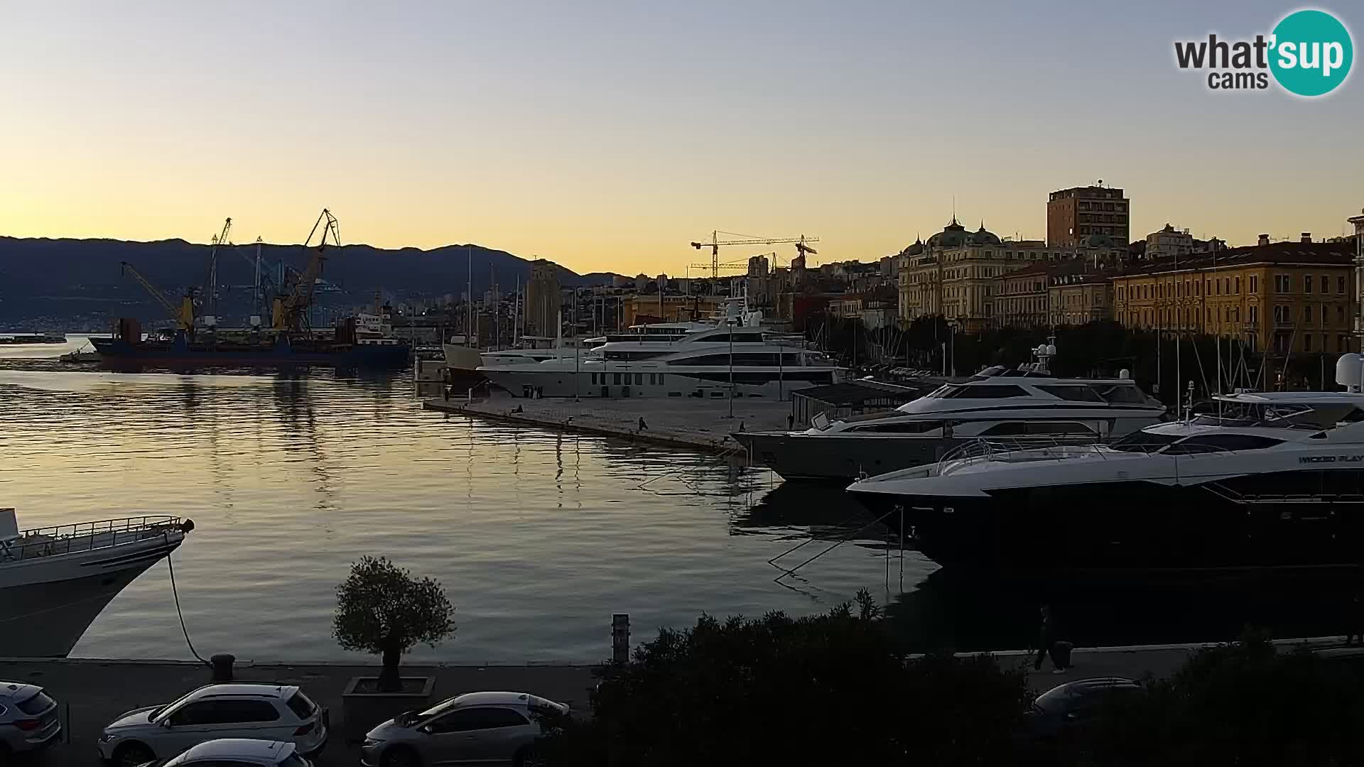 Die Riva und Marina in Rijeka – Live Webcam Kroatien