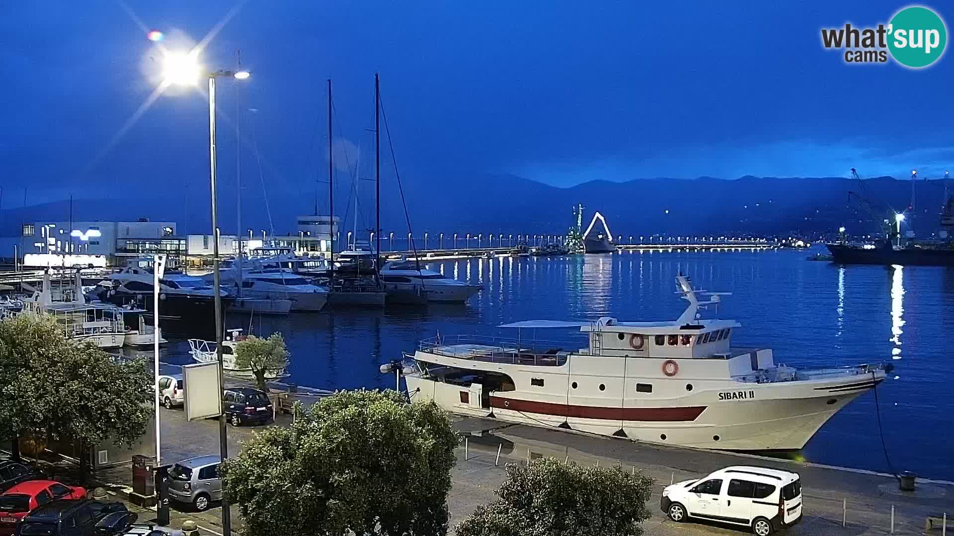 Die Riva und Marina in Rijeka – Live Webcam Kroatien