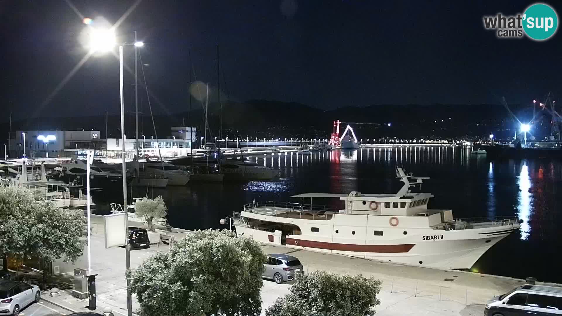 La Riva y Marina en Rijeka – Webcam en vivo Croacia