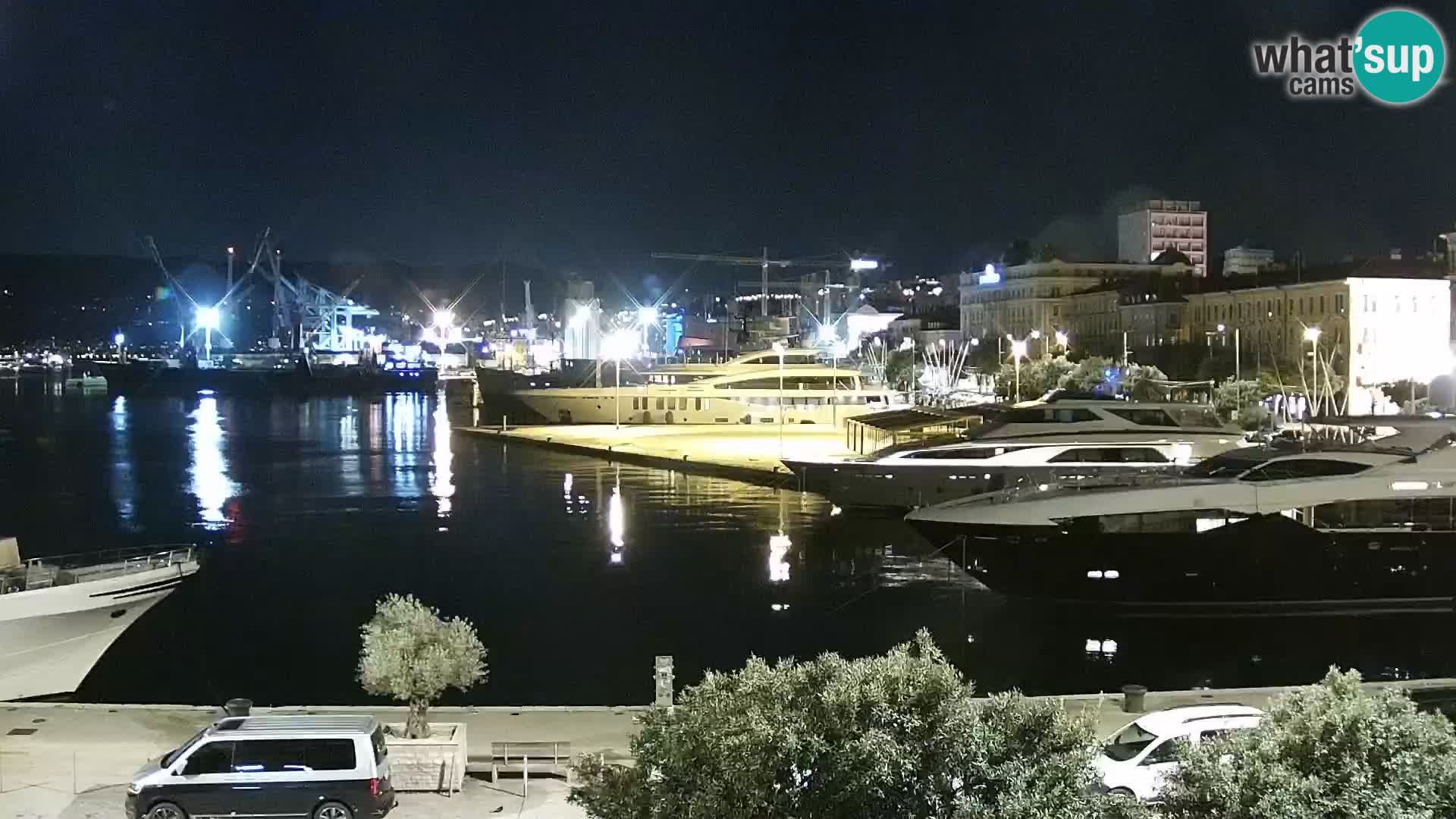 Die Riva und Marina in Rijeka – Live Webcam Kroatien