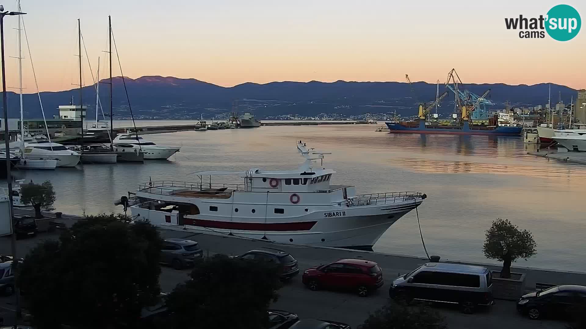 The Riva and Marina in Rijeka  – Live Webcam Croatia