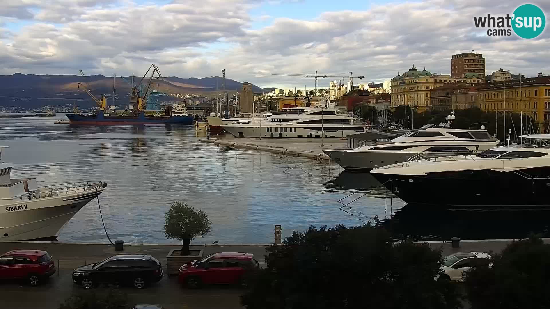 The Riva and Marina in Rijeka  – Live Webcam Croatia