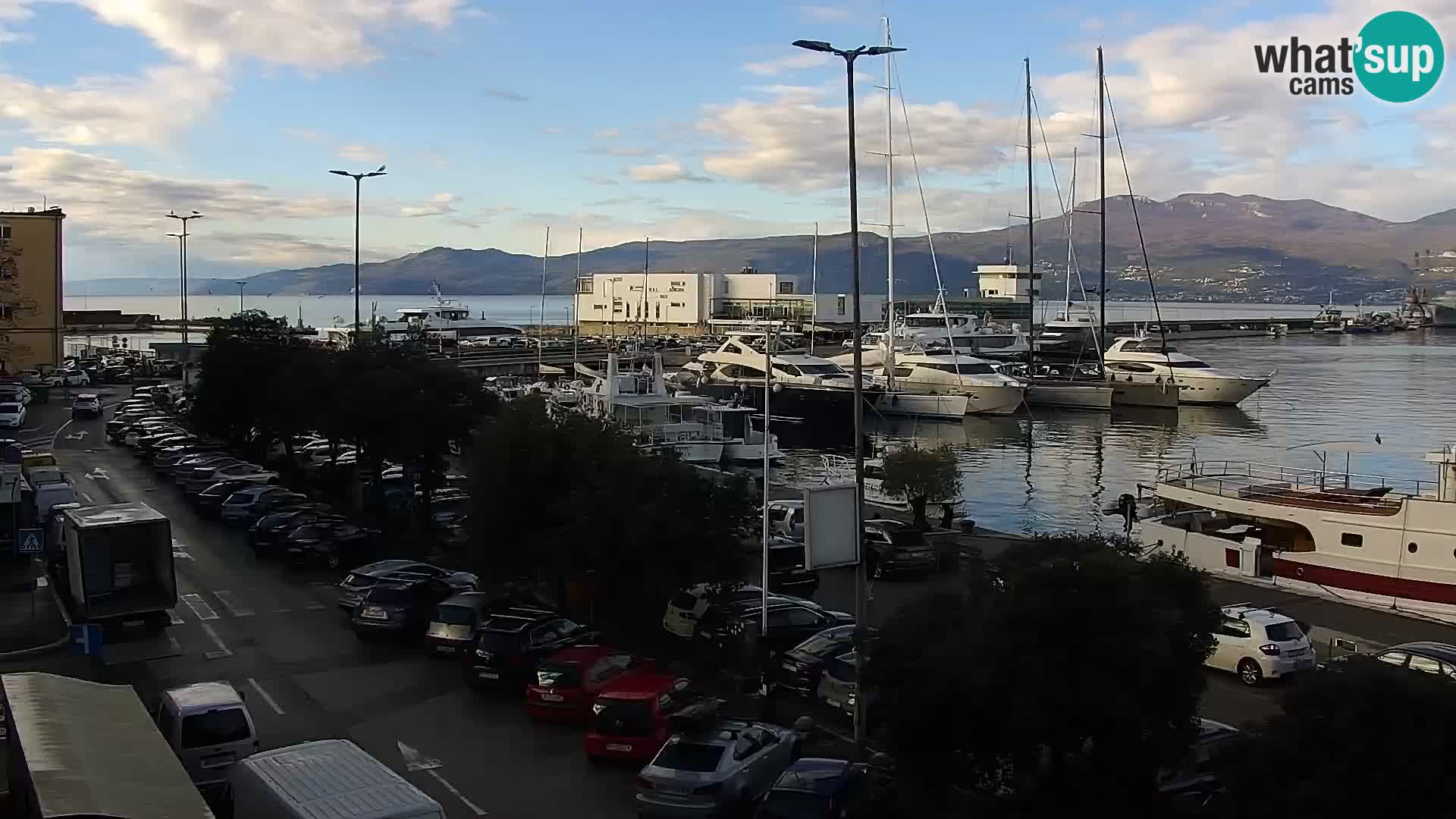 The Riva and Marina in Rijeka  – Live Webcam Croatia