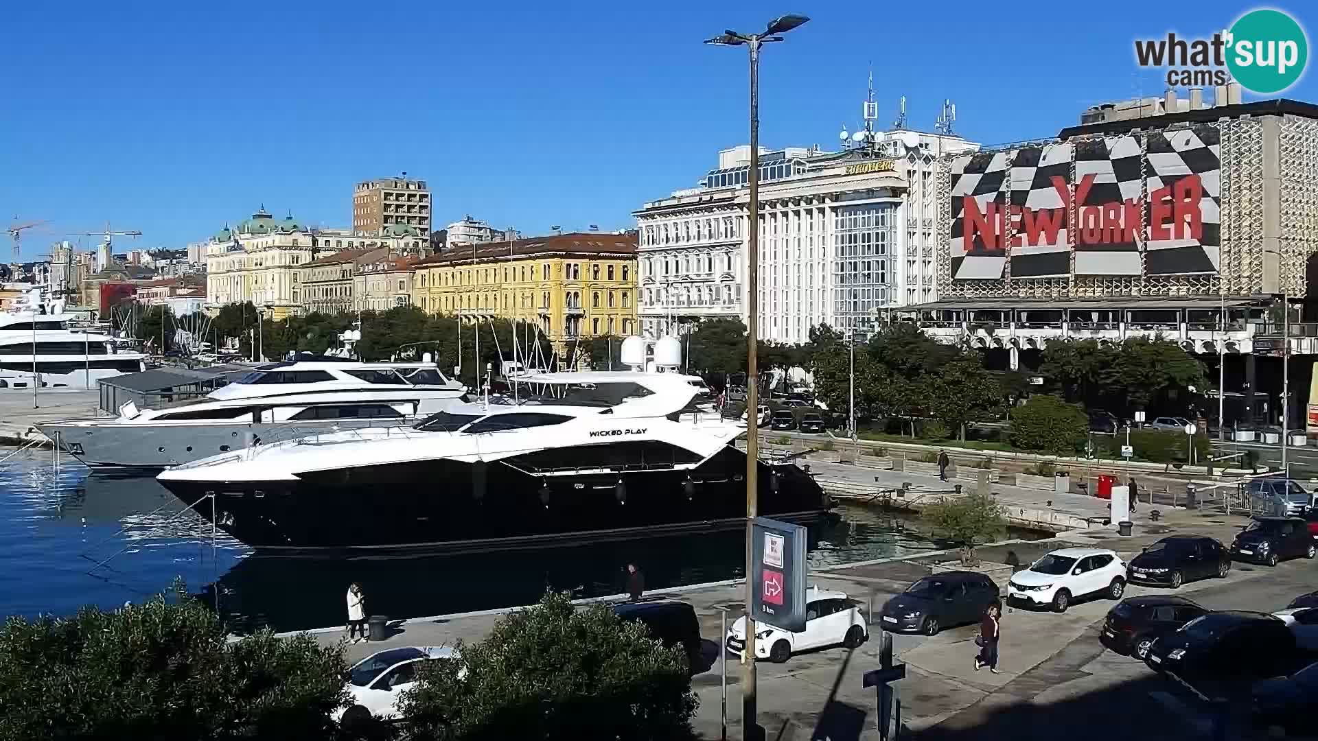 The Riva and Marina in Rijeka  – Live Webcam Croatia