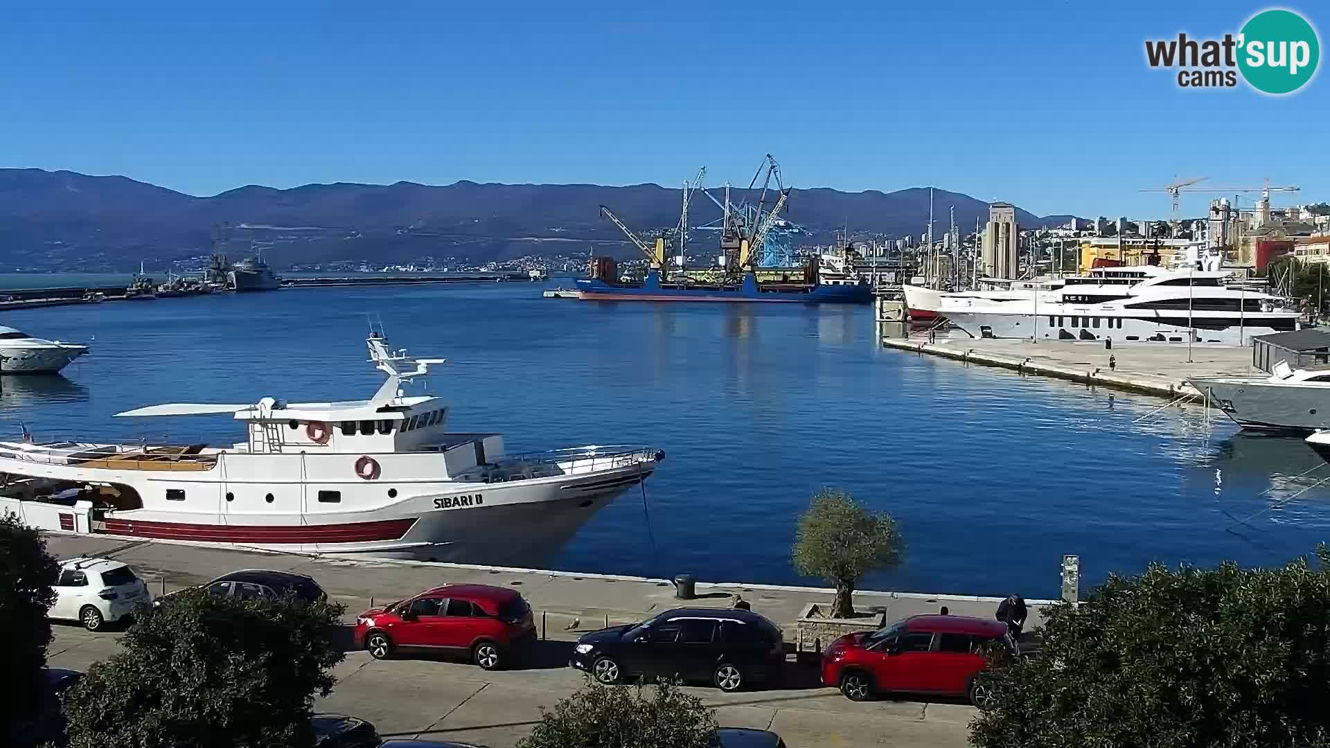 Riva in Marina v Reki – Spletna kamera v živo Hrvaška