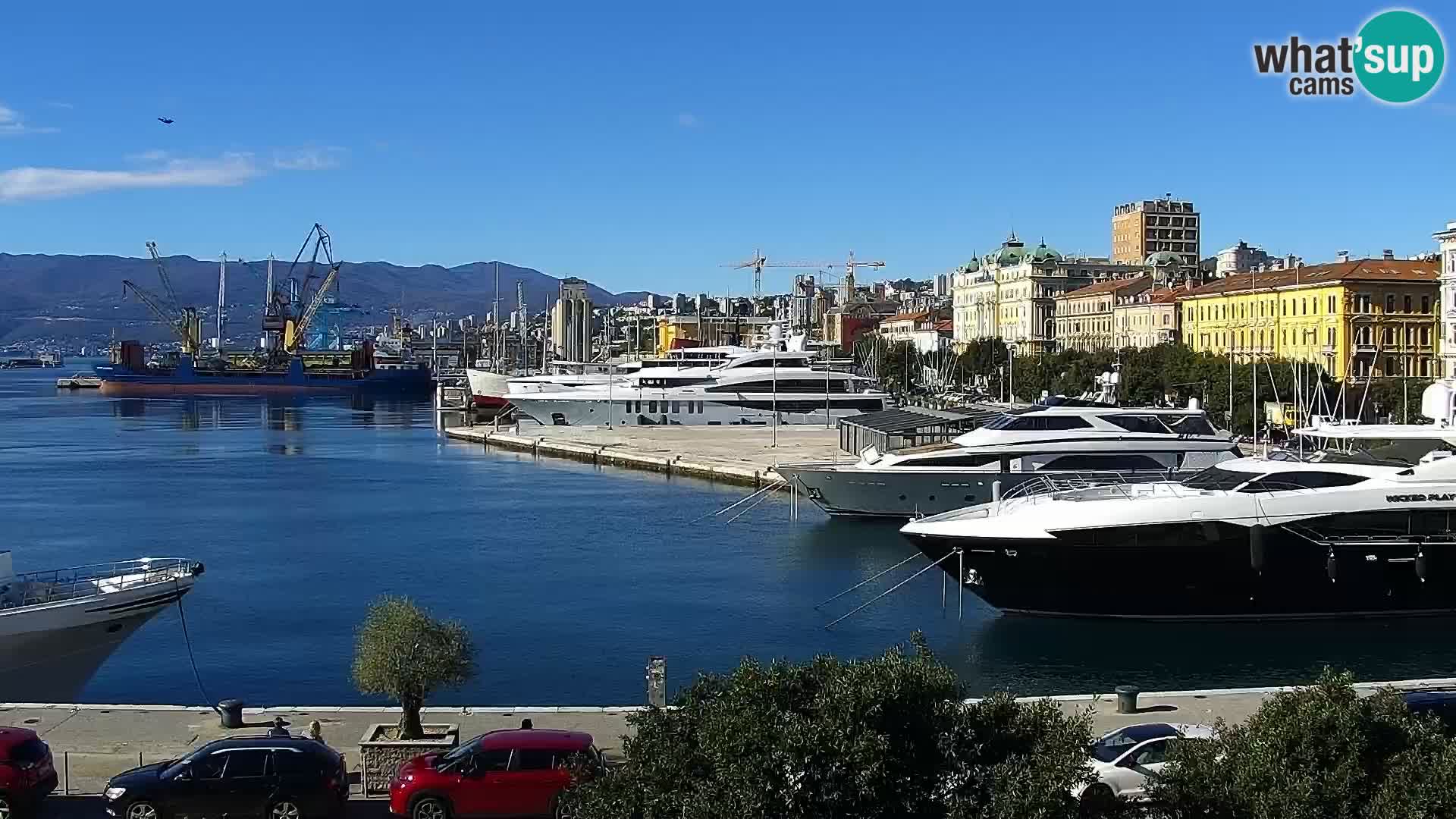 Die Riva und Marina in Rijeka – Live Webcam Kroatien