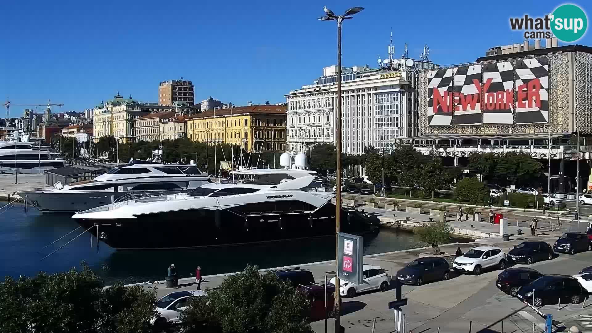 The Riva and Marina in Rijeka  – Live Webcam Croatia