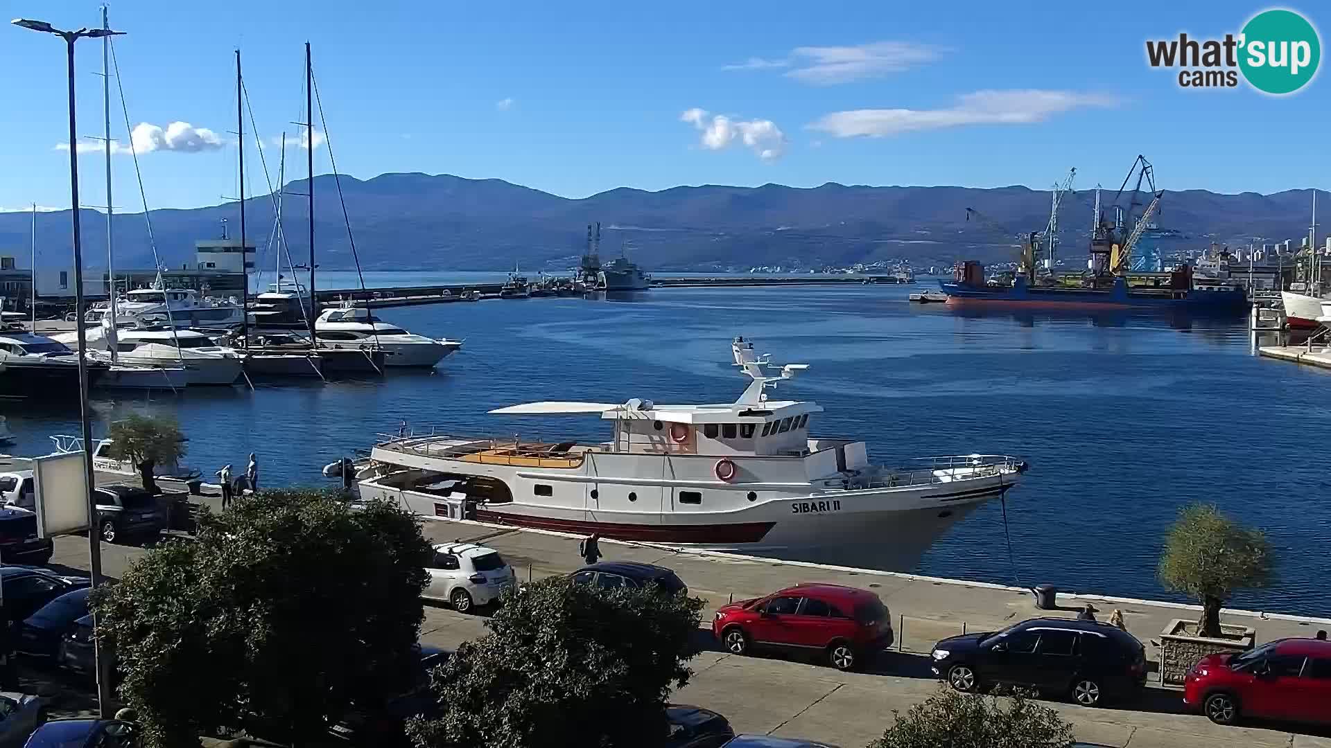 La Riva e la Marina a Rijeka (Fiume) – Live Webcam Croazia