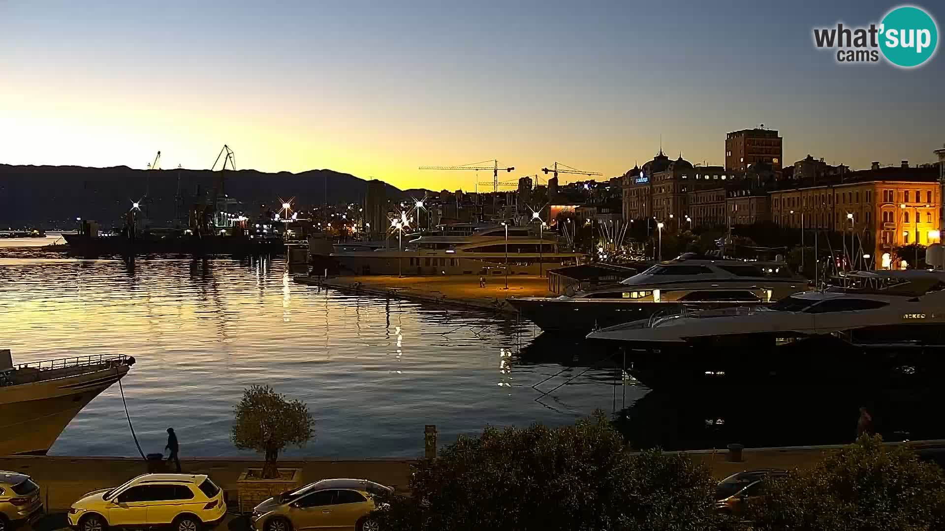 La Riva e la Marina a Rijeka (Fiume) – Live Webcam Croazia