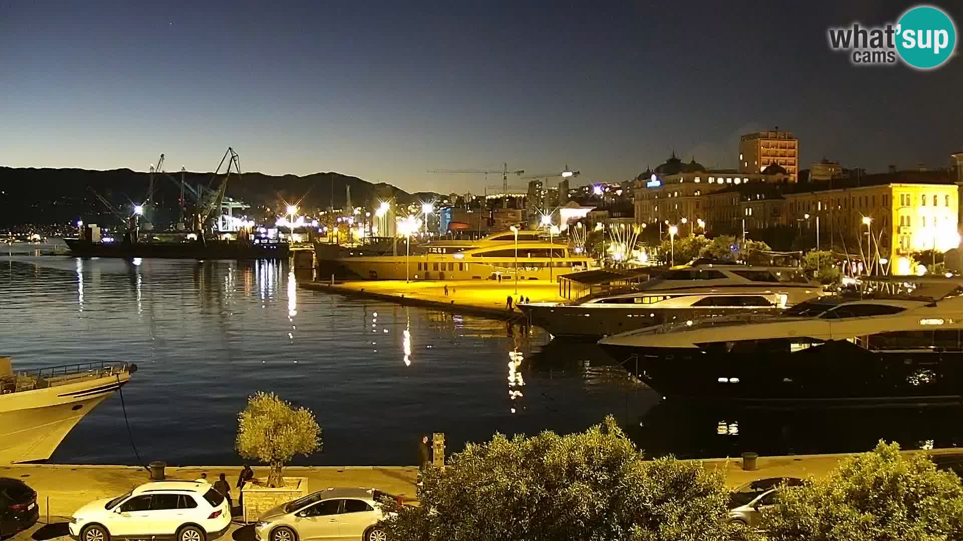 La Riva et Marina à Rijeka – Live Webcam Croatie
