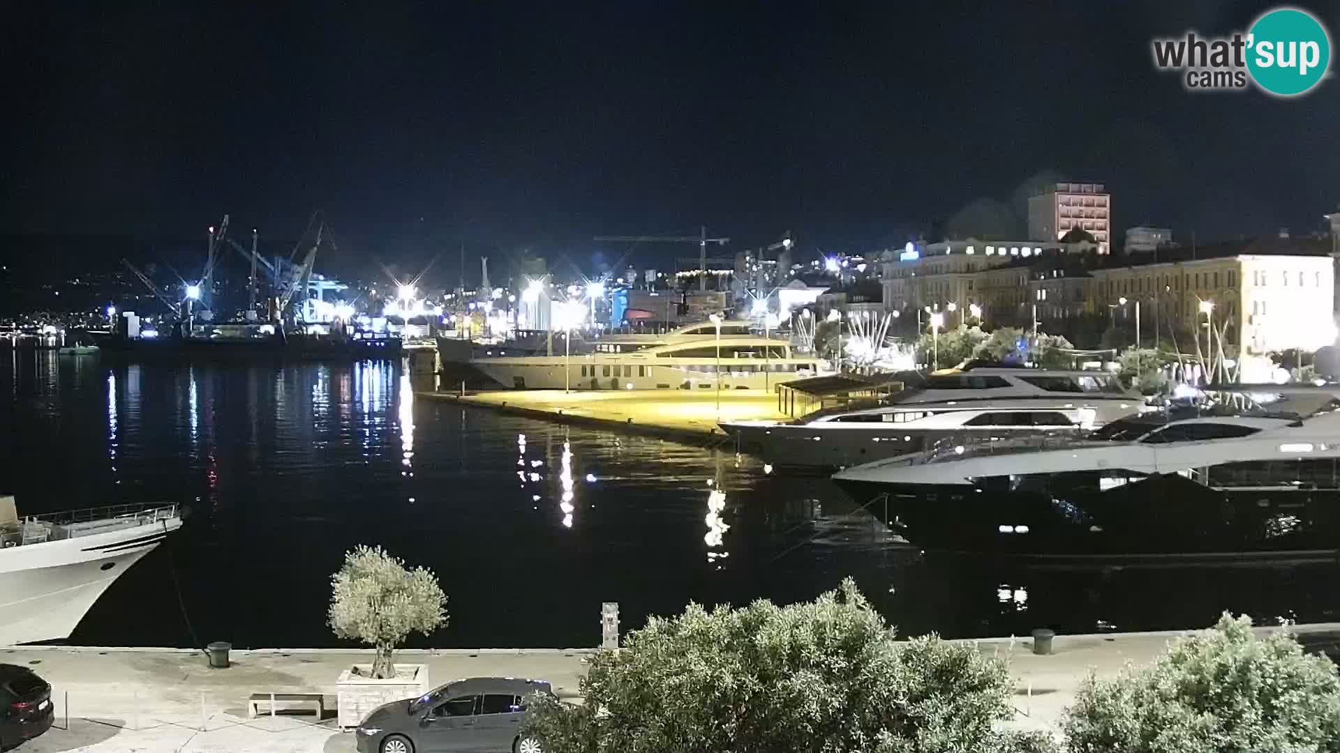 La Riva y Marina en Rijeka – Webcam en vivo Croacia