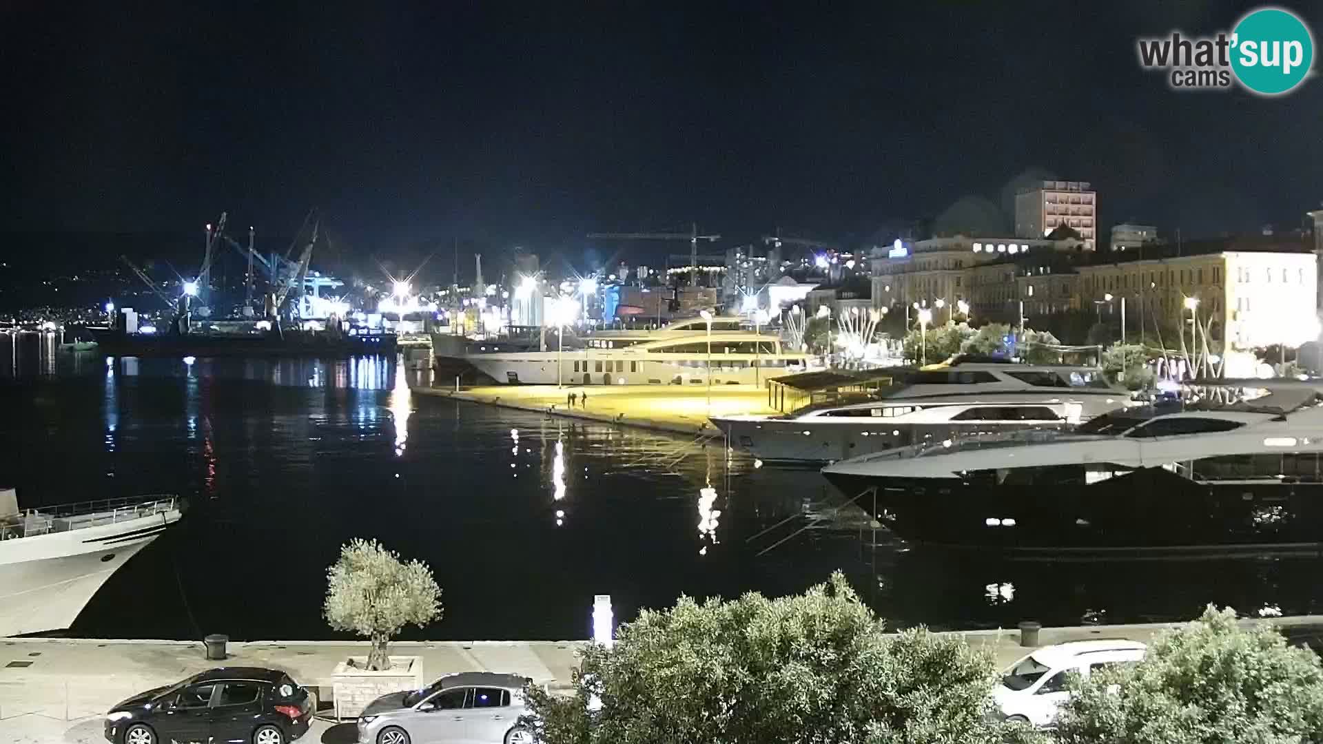 The Riva and Marina in Rijeka  – Live Webcam Croatia